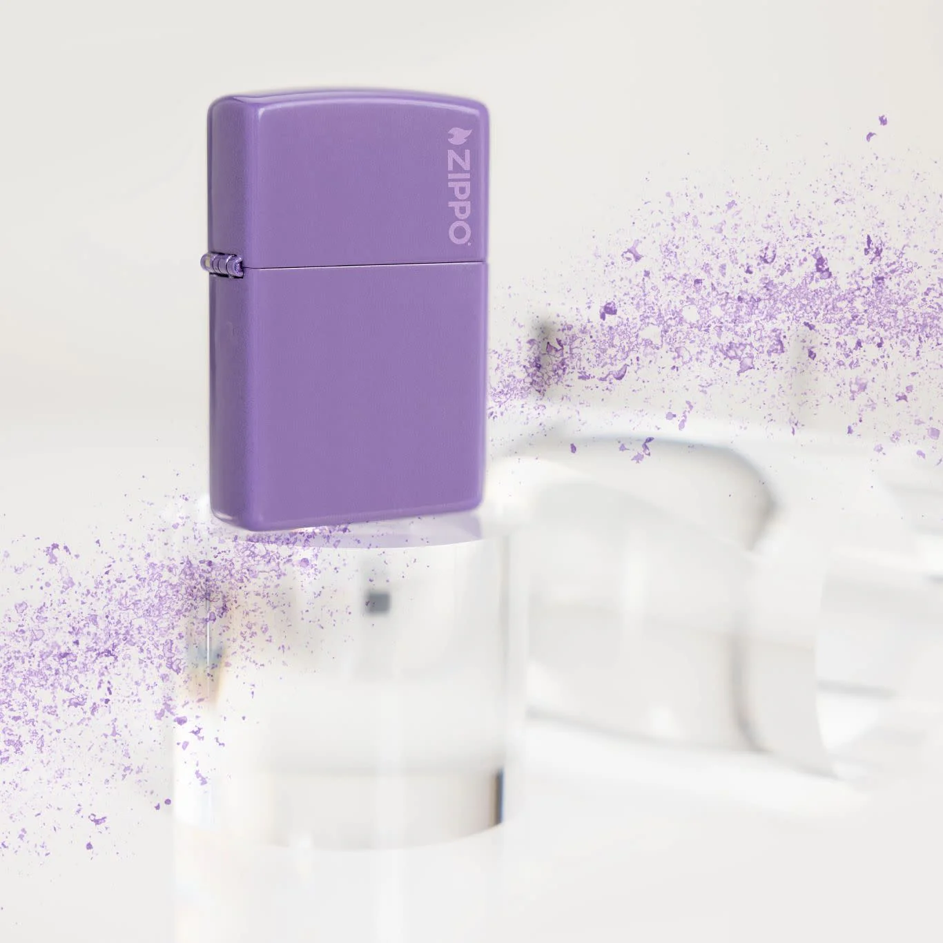 Classic Smoky Lavender Zippo Logo