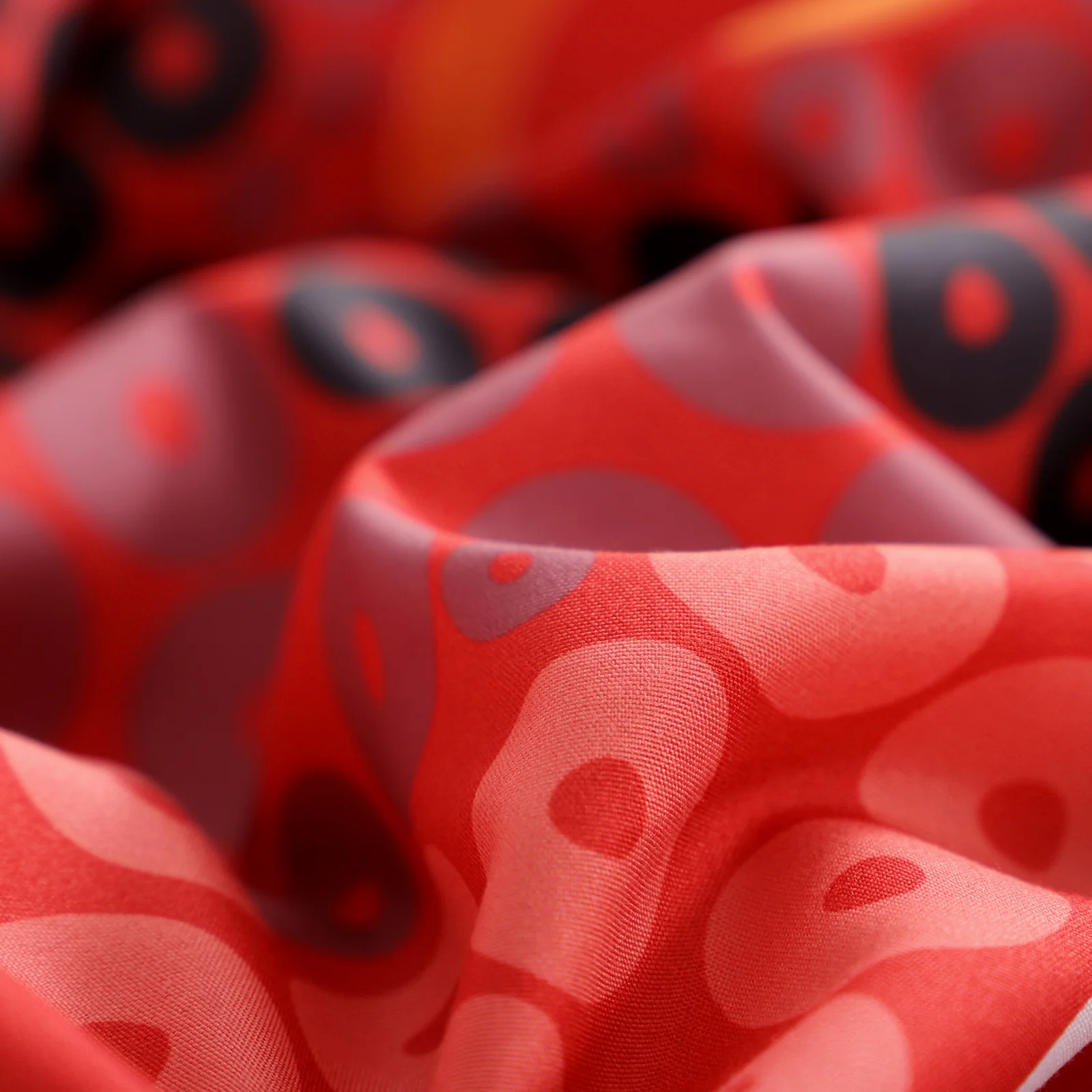 Quilt Cover Set- Waterways: CHERRY RED