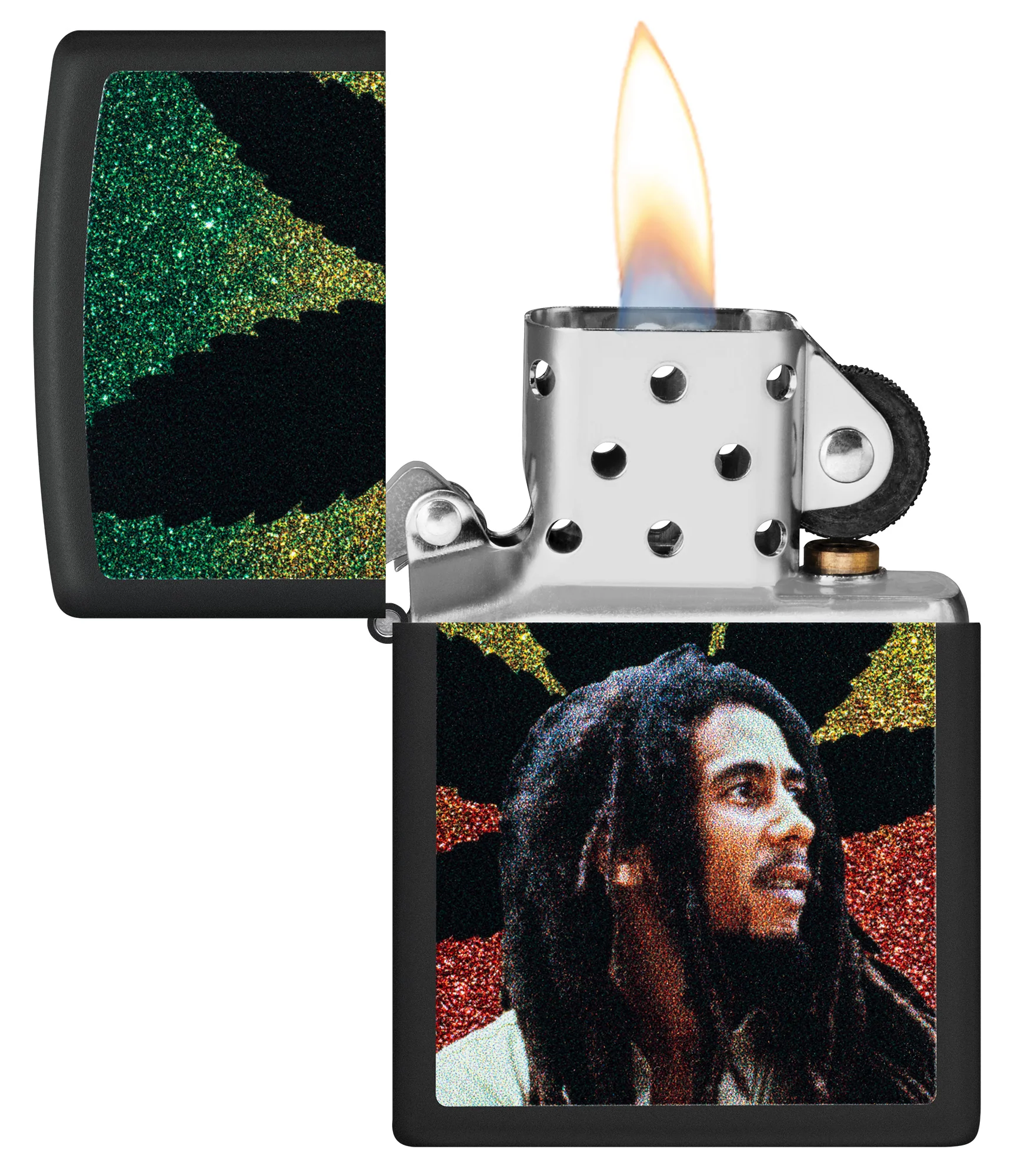 Bob Marley Leaf Silhouette Design