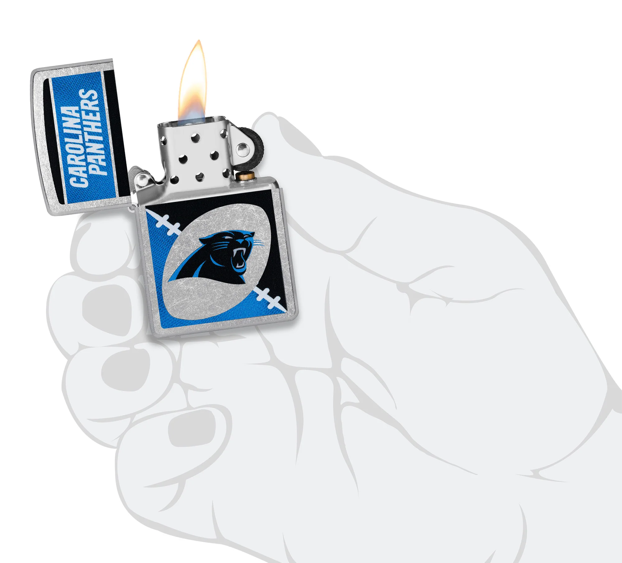 NFL Carolina Panthers Chrome Logo Design