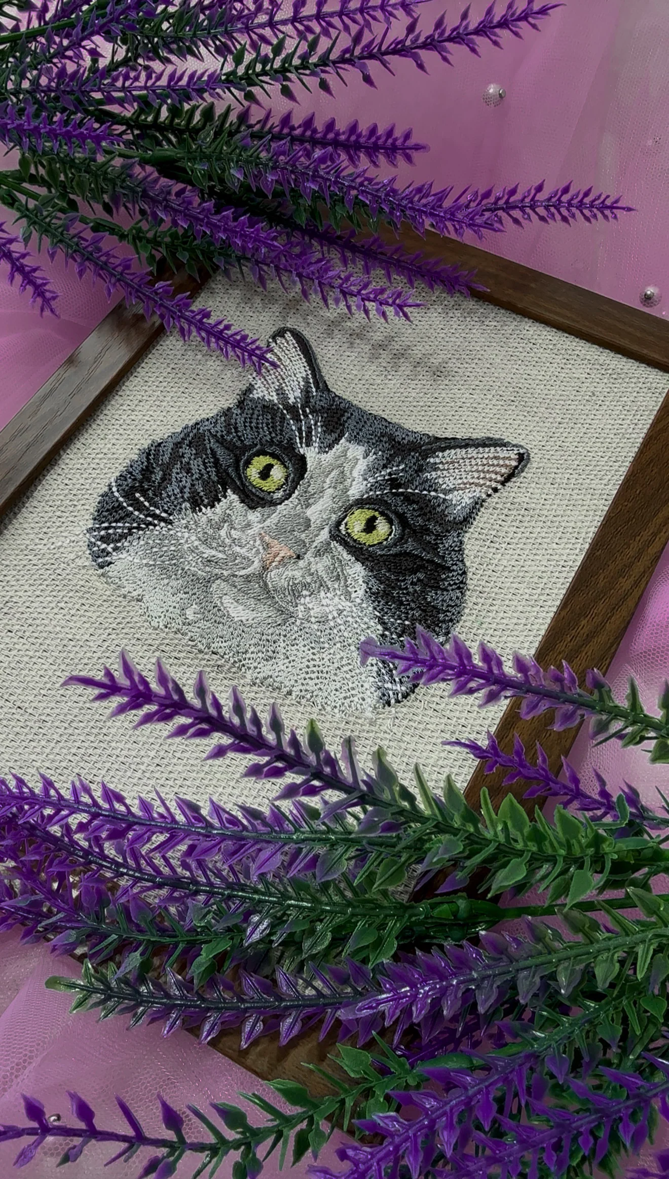 Embroidered Framed Photo