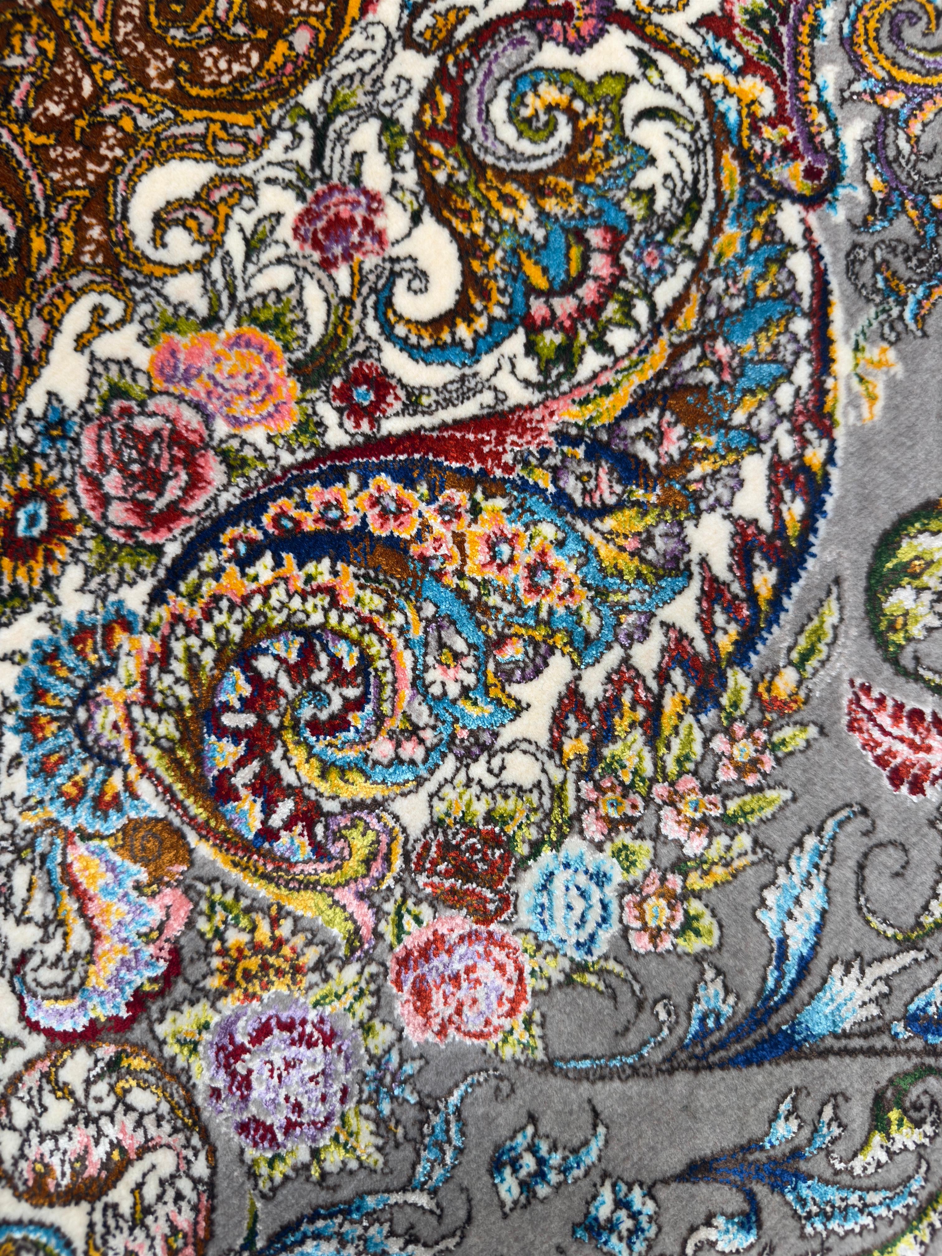 Pure Wool & Silk Persian Rug