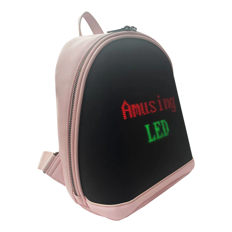 CRELANDER pink LED Backpack Suitable for ladies, girls, students and children