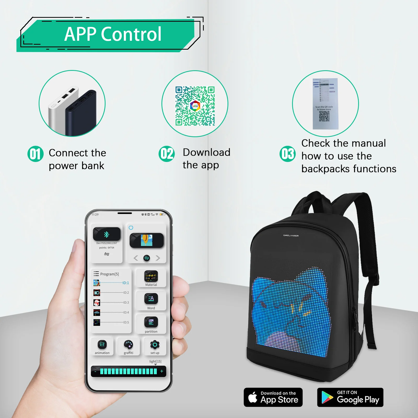 CRELANDER 6th Generation LED Backpack