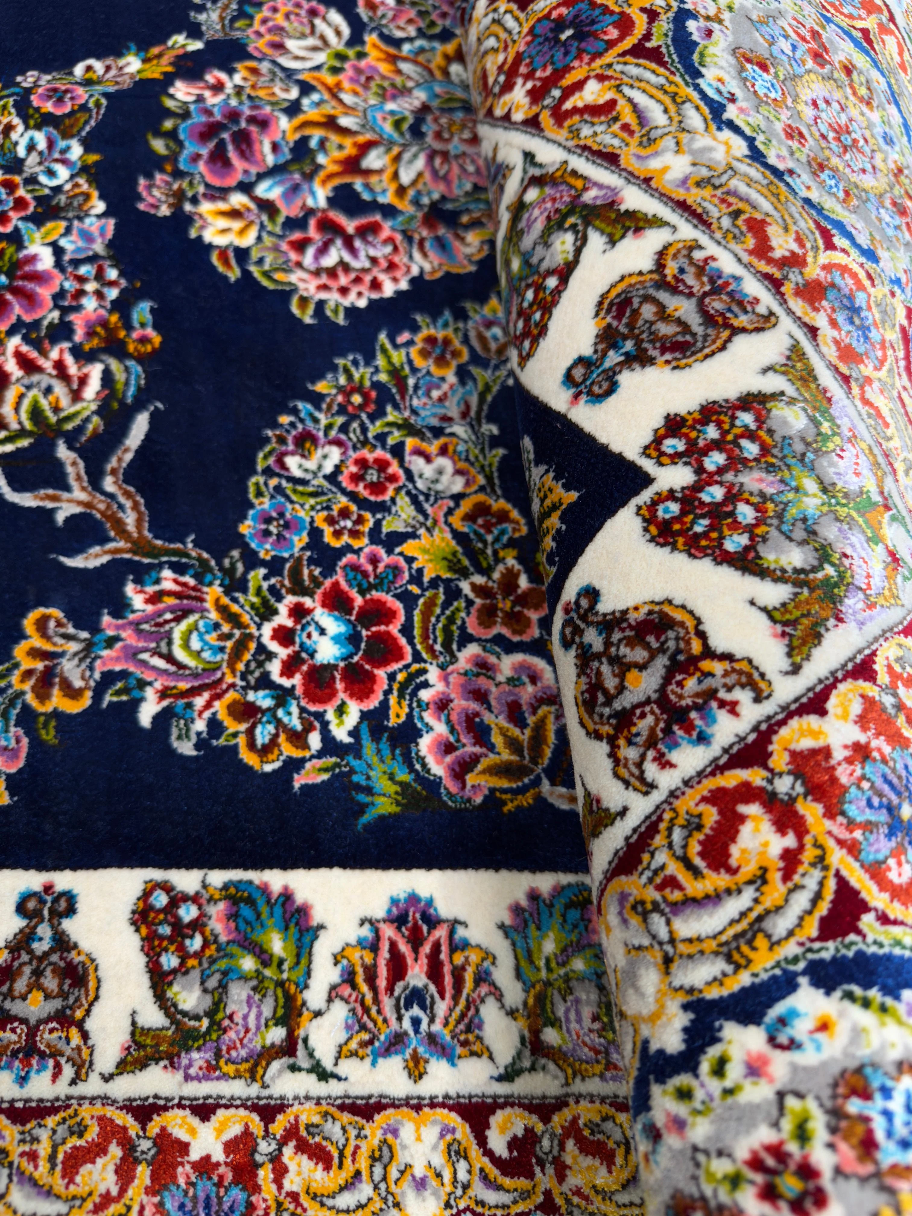 Pure Wool & Silk Persian Rug