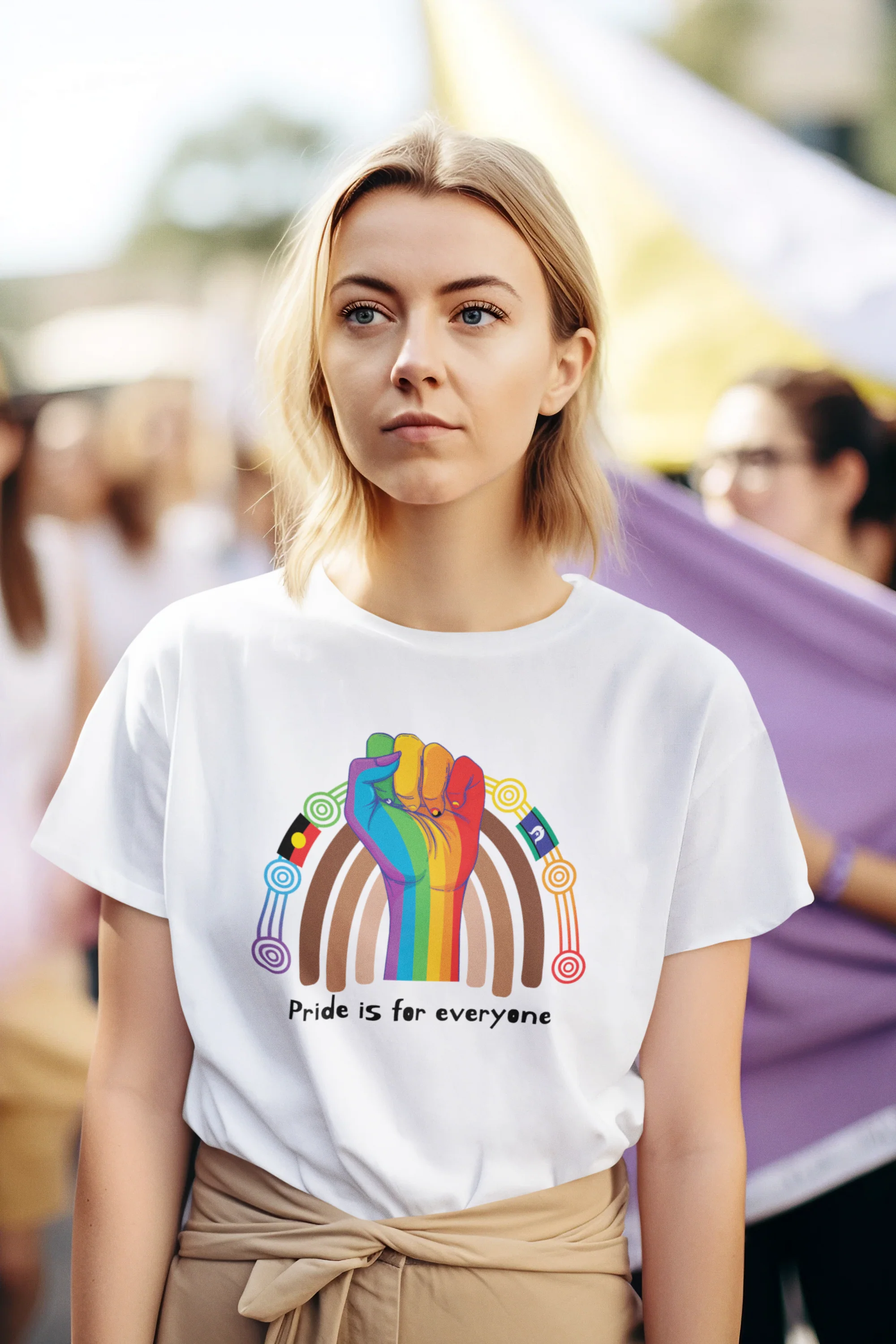 Pride is For Everyone- White Tee