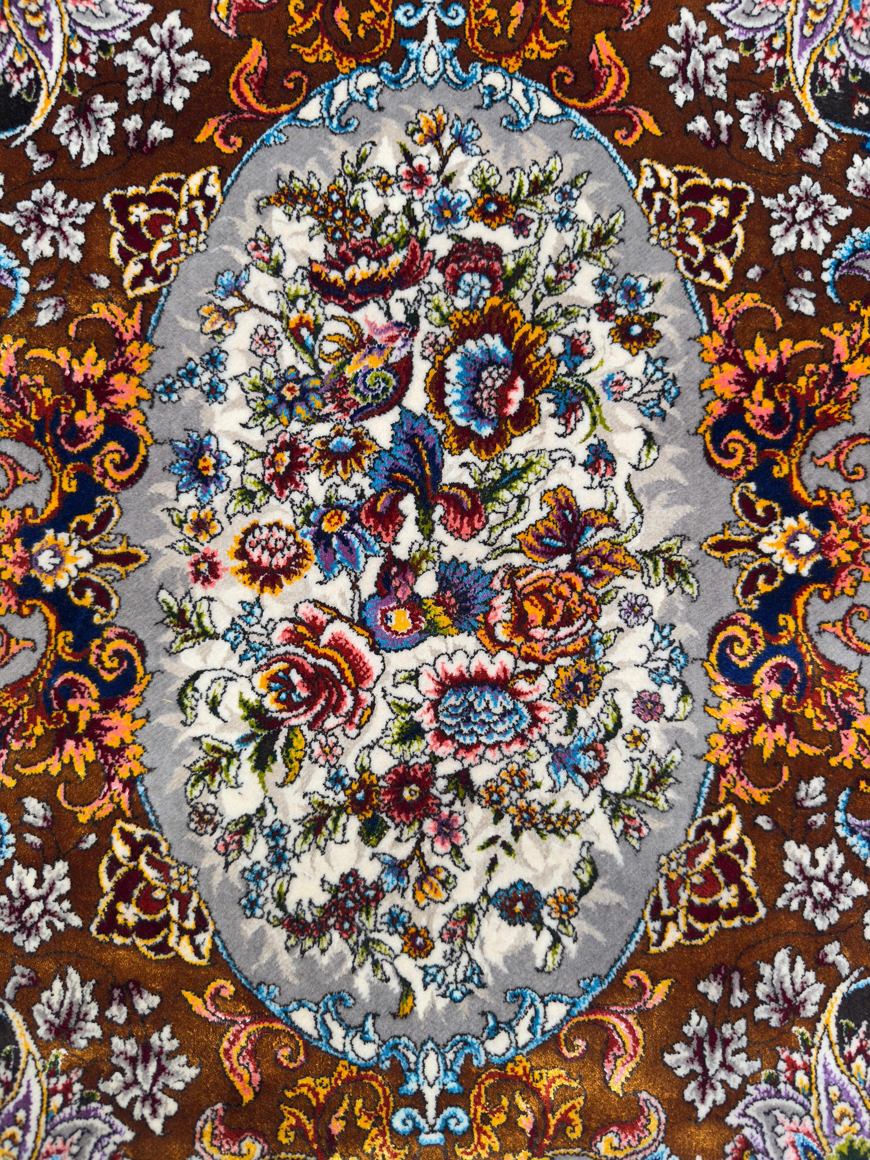 Pure Wool & Silk Persian Rug