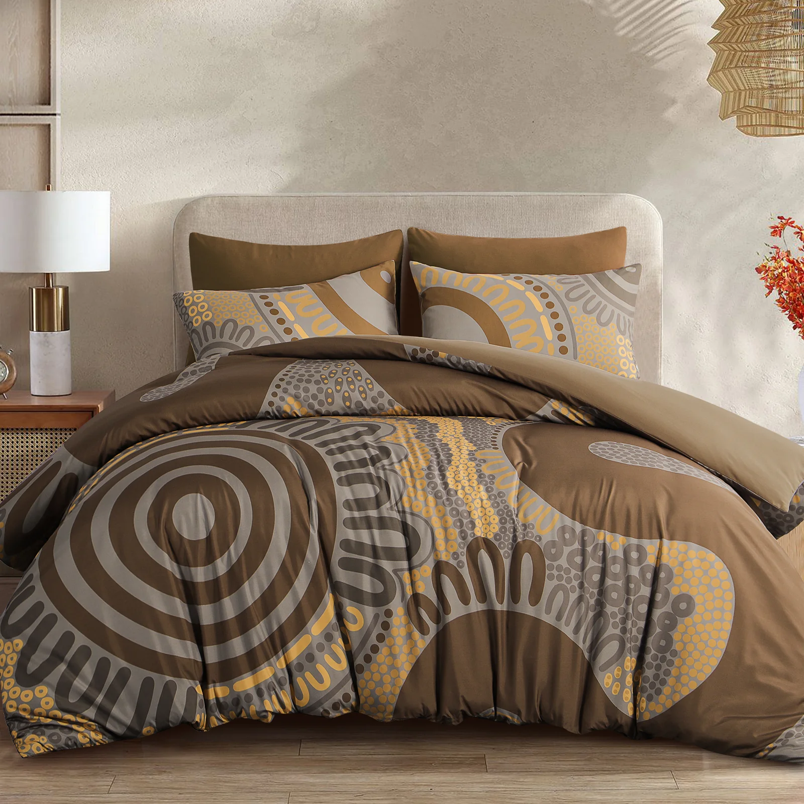 Quilt Cover Set- Waterways: Brown 🍂