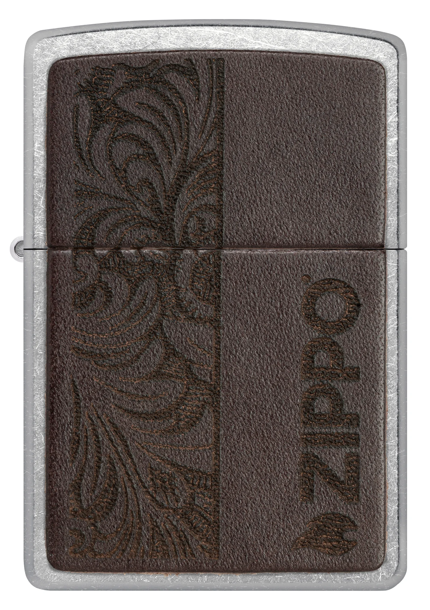 Brown Leather Emblem - Zippo Design