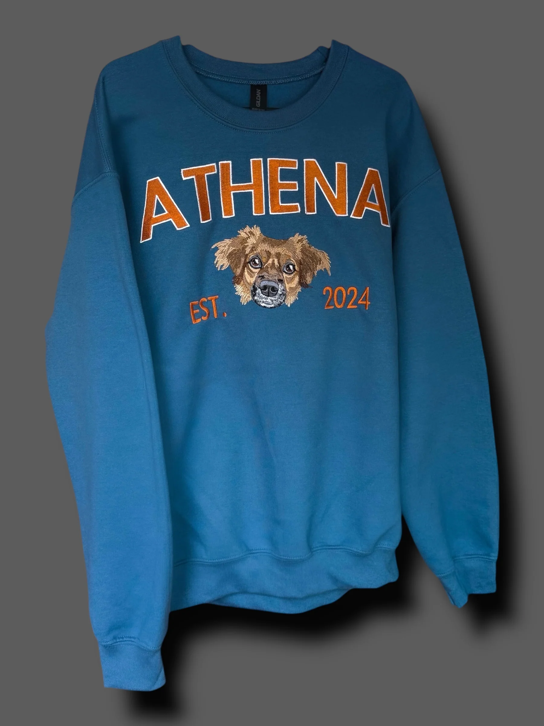 Embroidered Varsity Style Crewneck