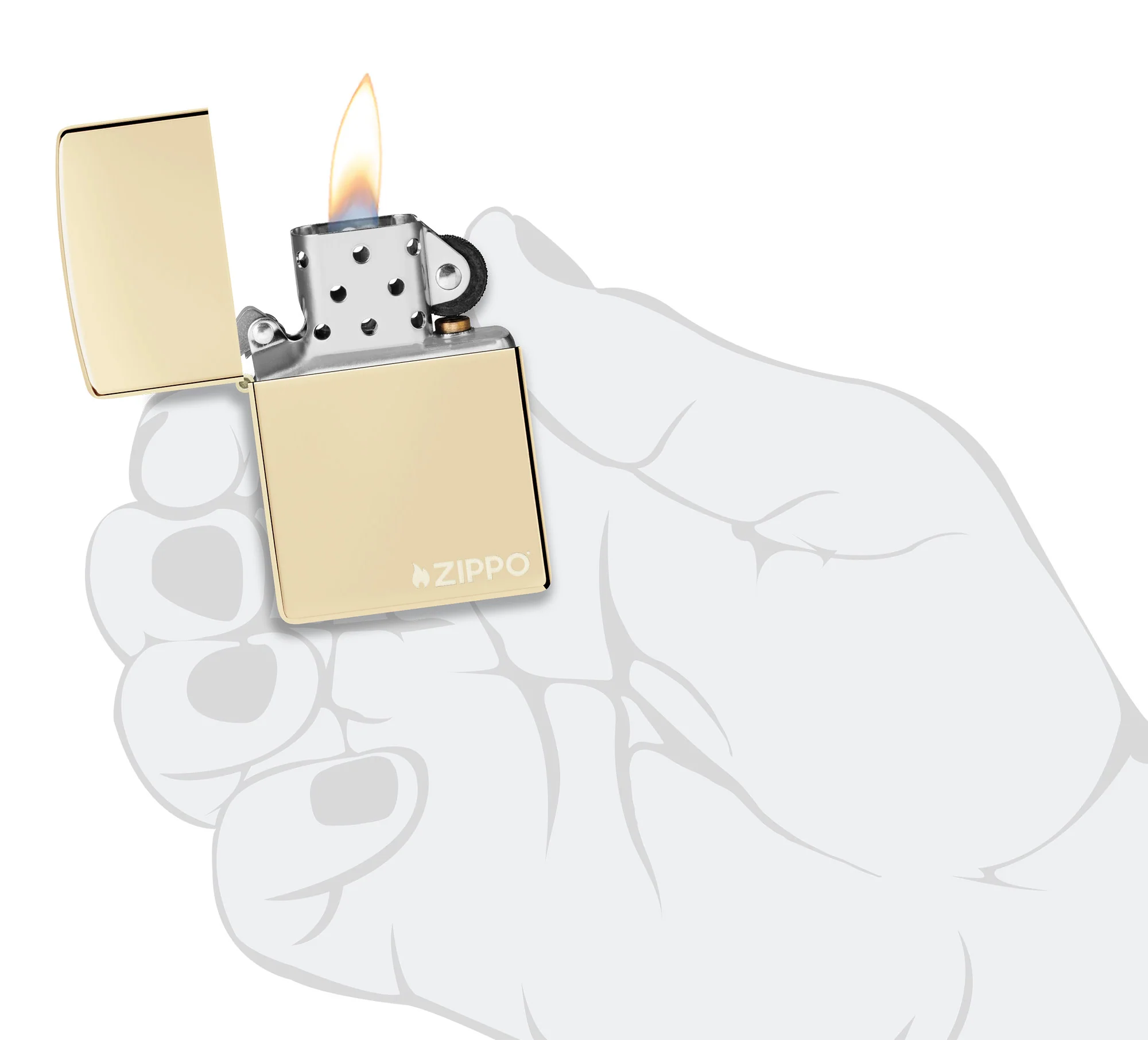 Classic Champagne Zippo Logo