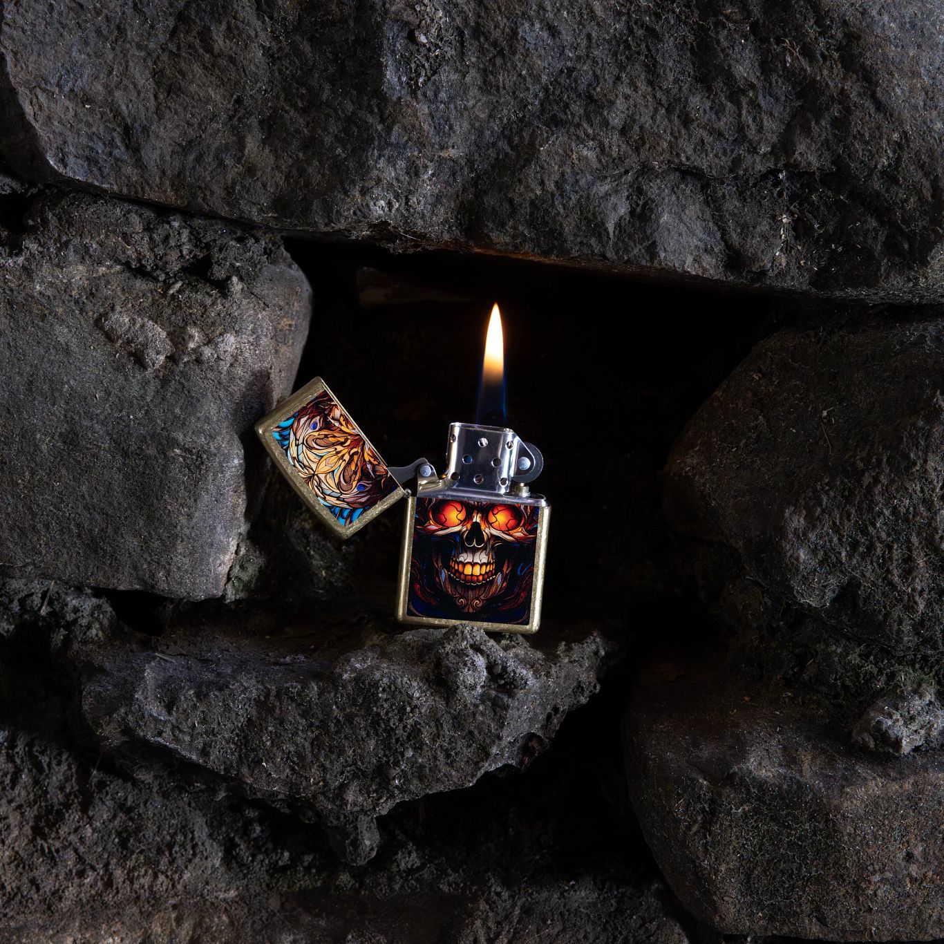 Stained Glass Skull Design