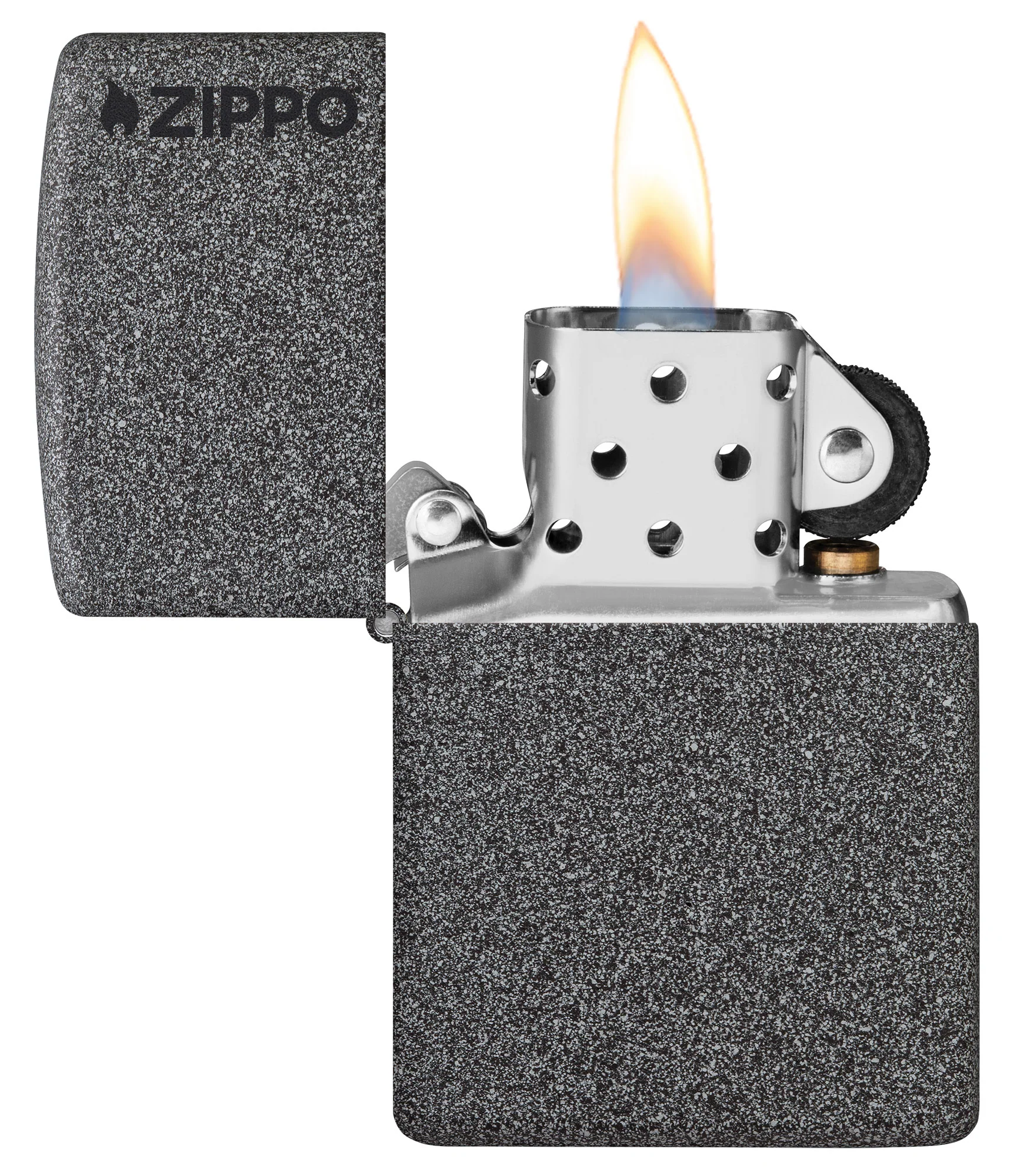 Classic Iron Stone Zippo Logo