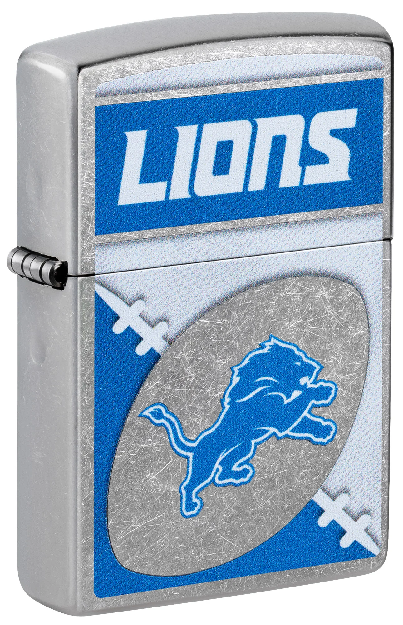 NFL Detroit Lions Chrome Logo Design