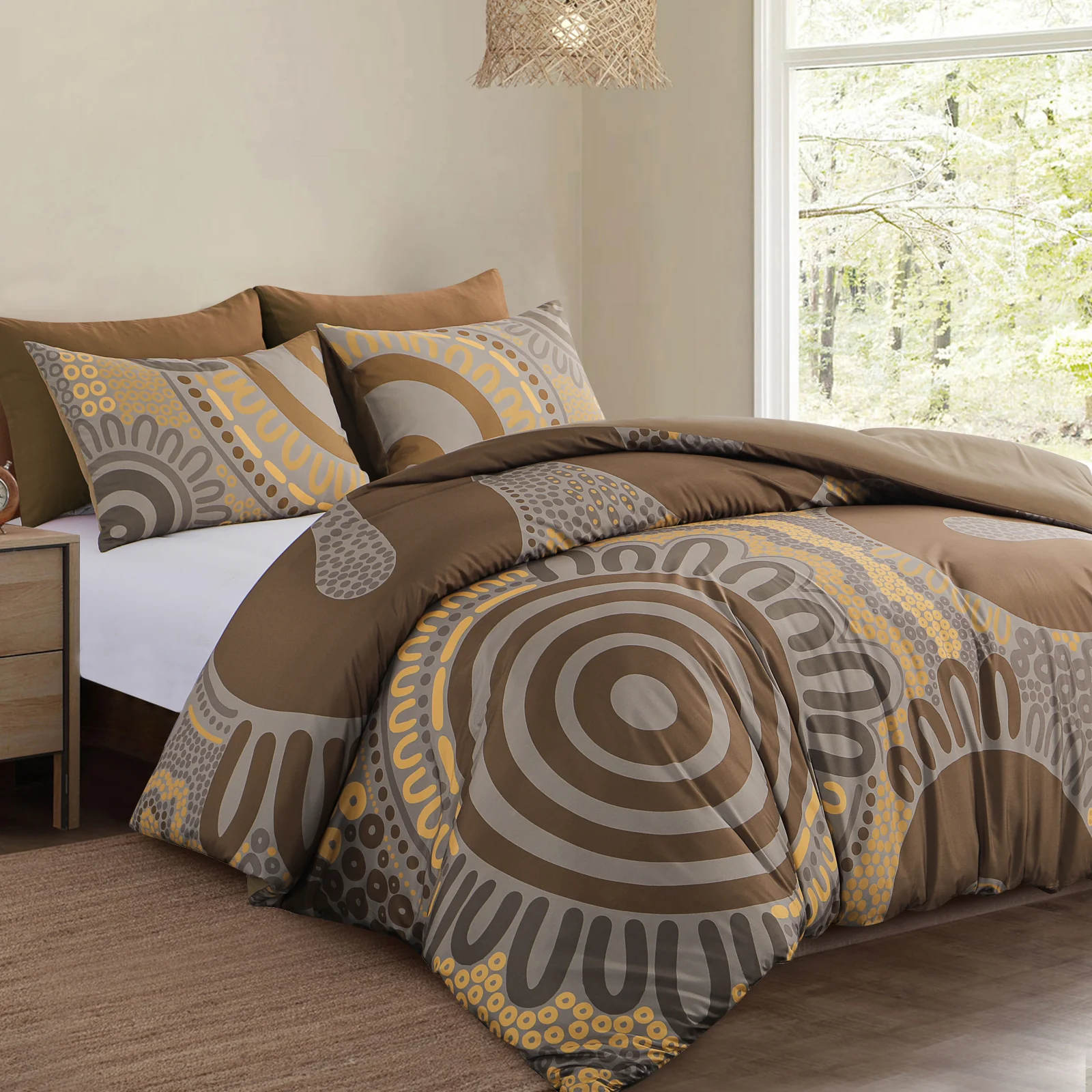 Quilt Cover Set- Waterways: Brown 🍂