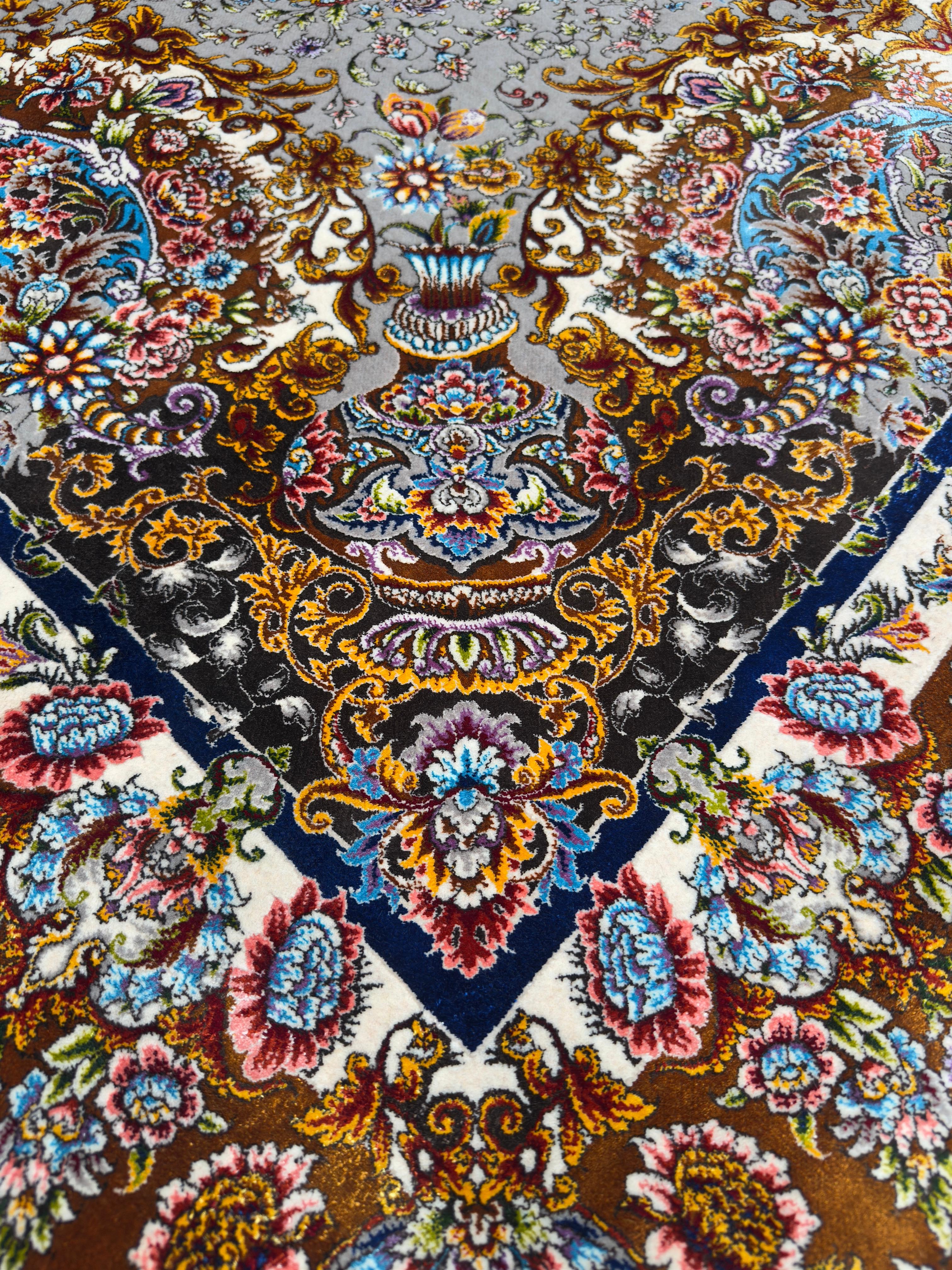 Pure Wool & Silk Persian Rug