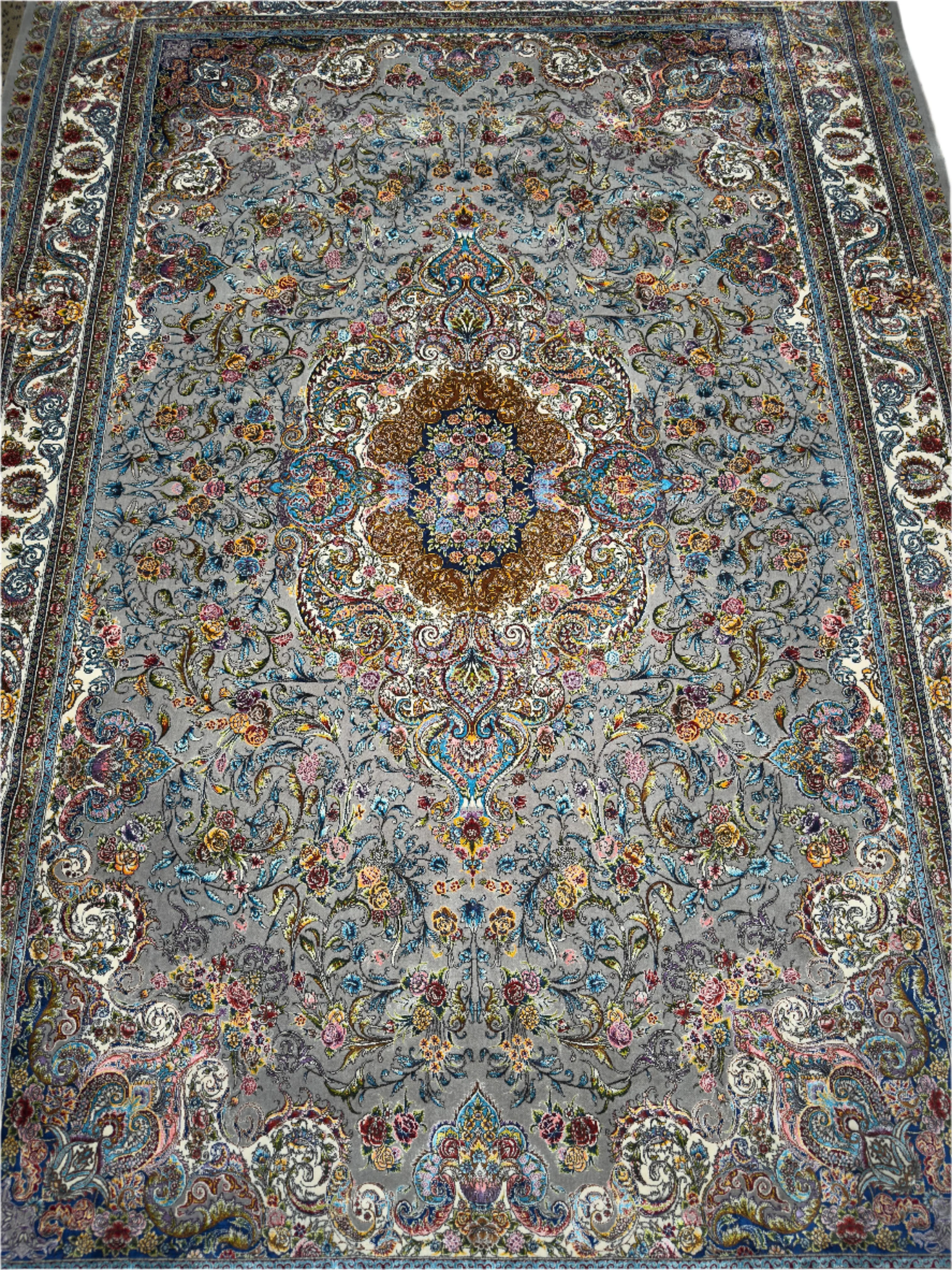 Pure Wool & Silk Persian Rug