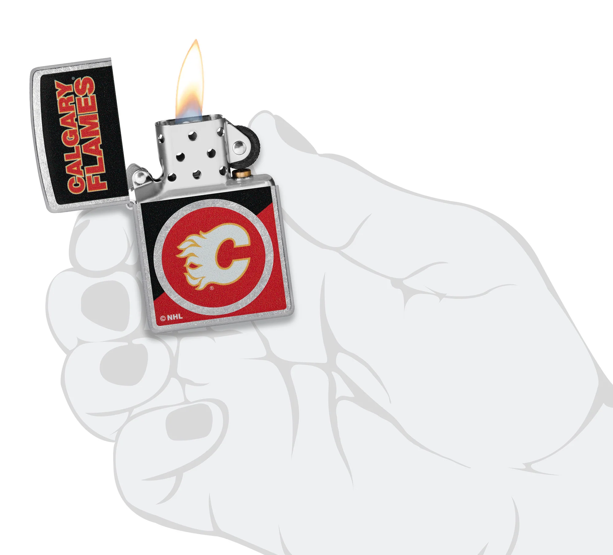 Calgary Flames® Colorblock Logo Design