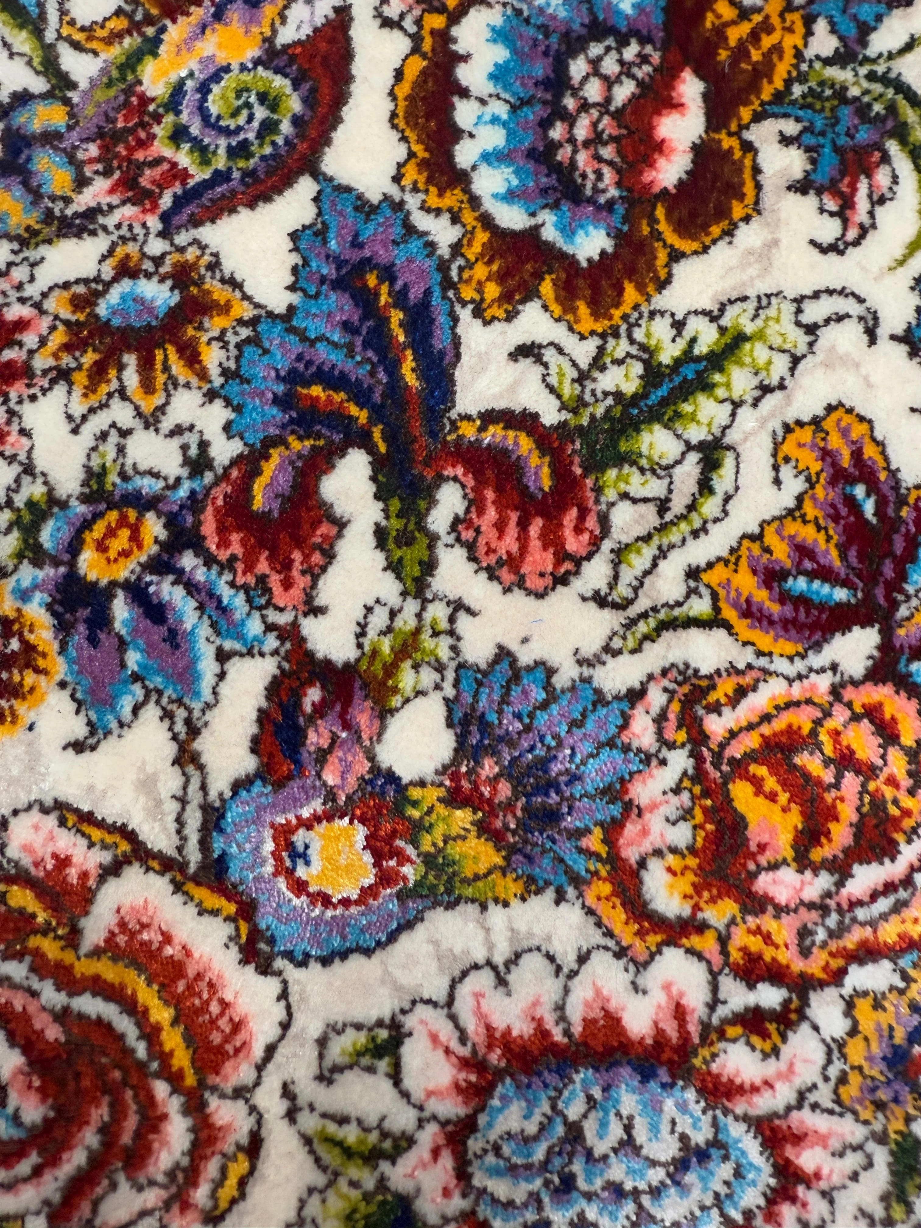 Pure Wool & Silk Persian Rug