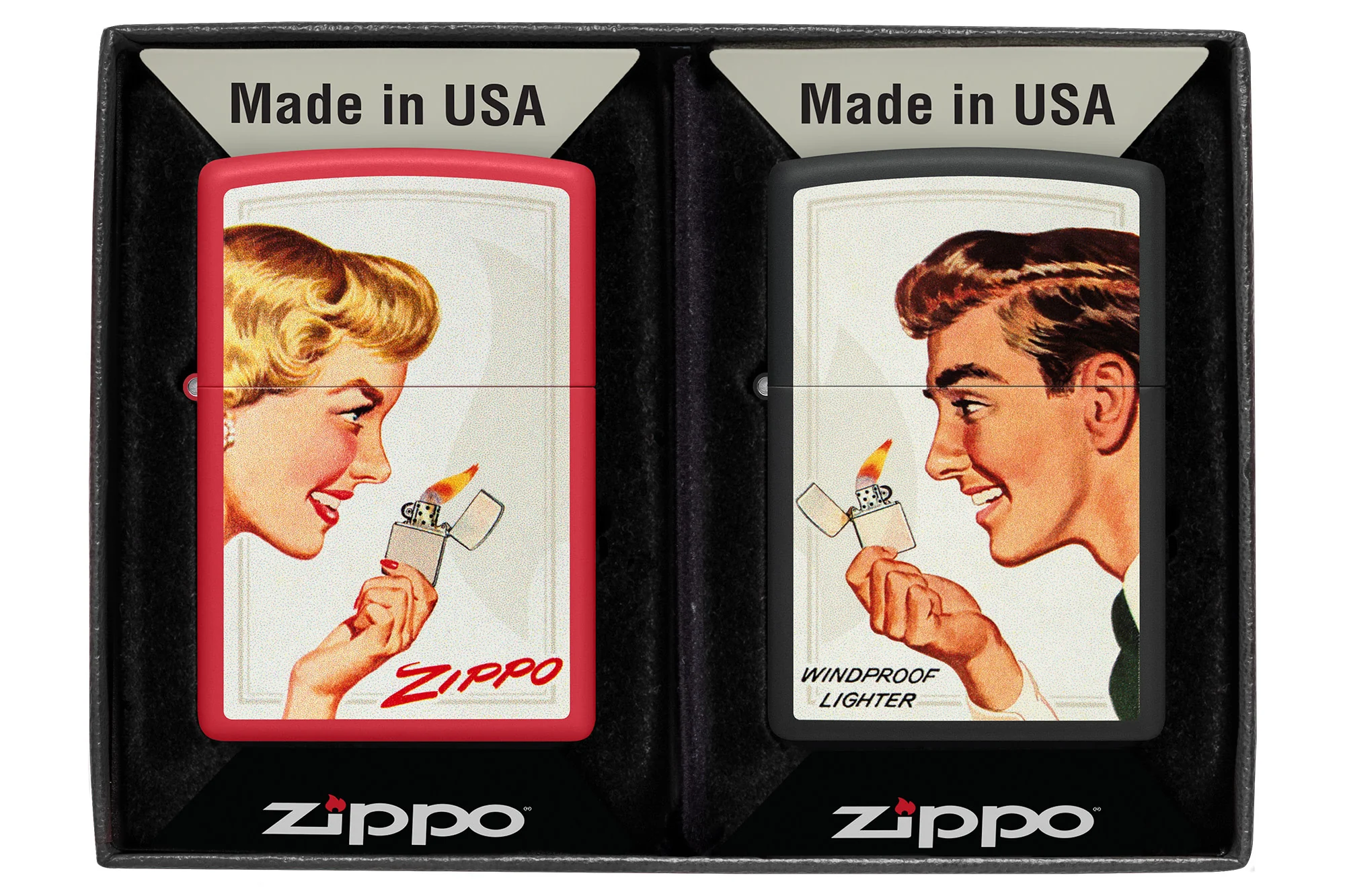 Vintage Ad Lighter Set