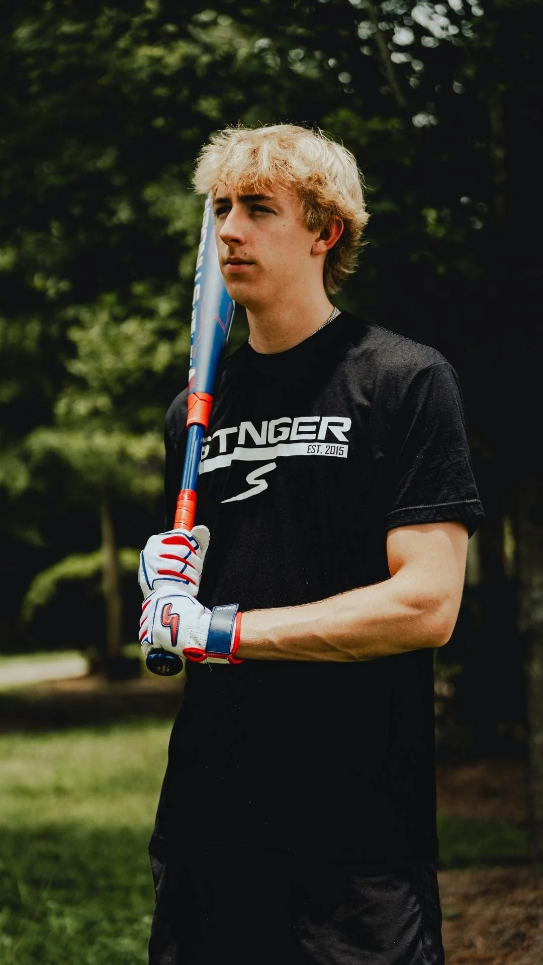 Sting Squad Batting Gloves - Red, White & True