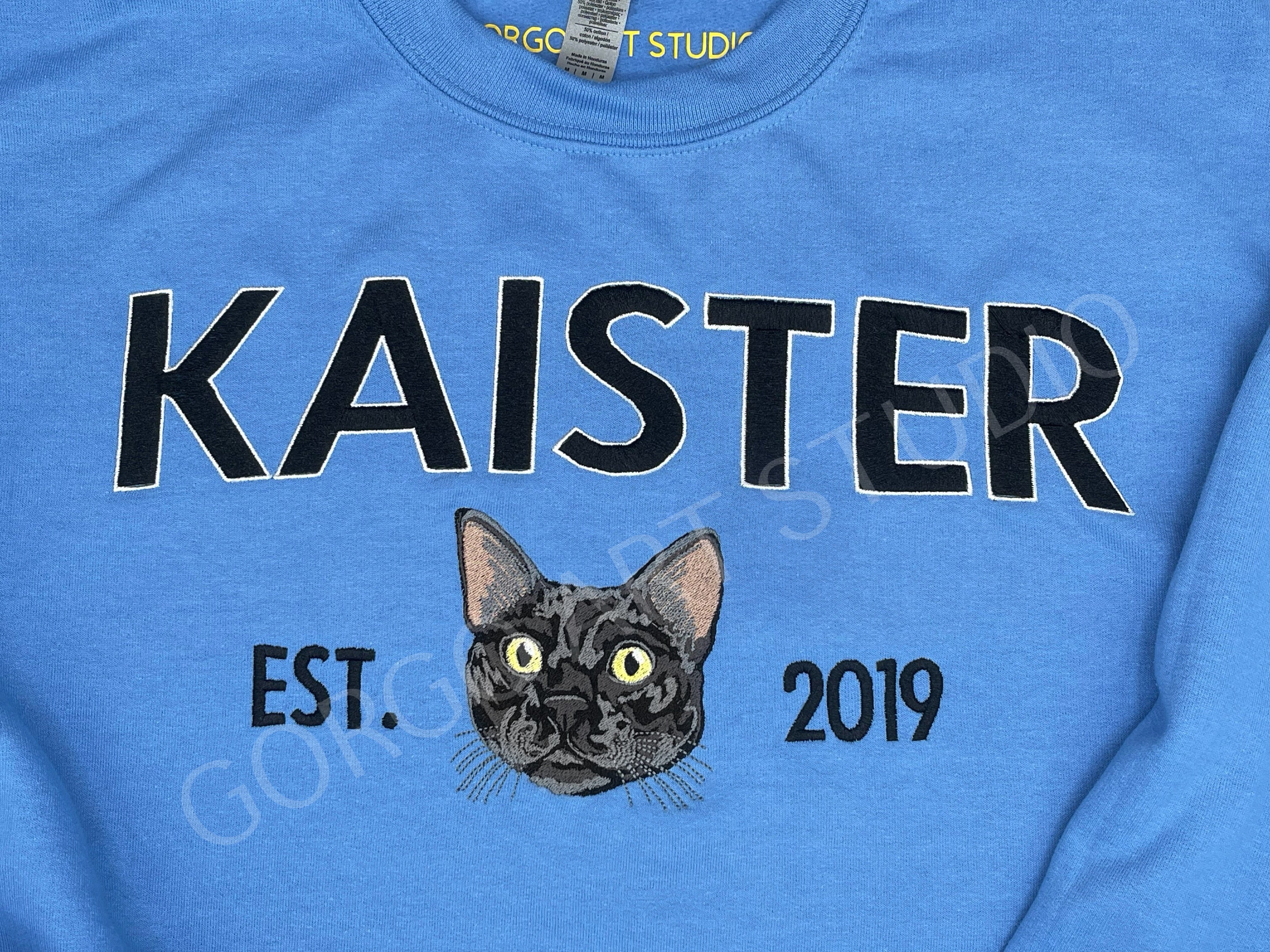 Embroidered Varsity Style Crewneck