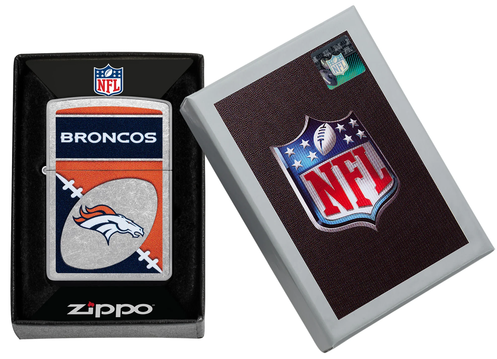 NFL Denver Broncos Chrome Logo Design
