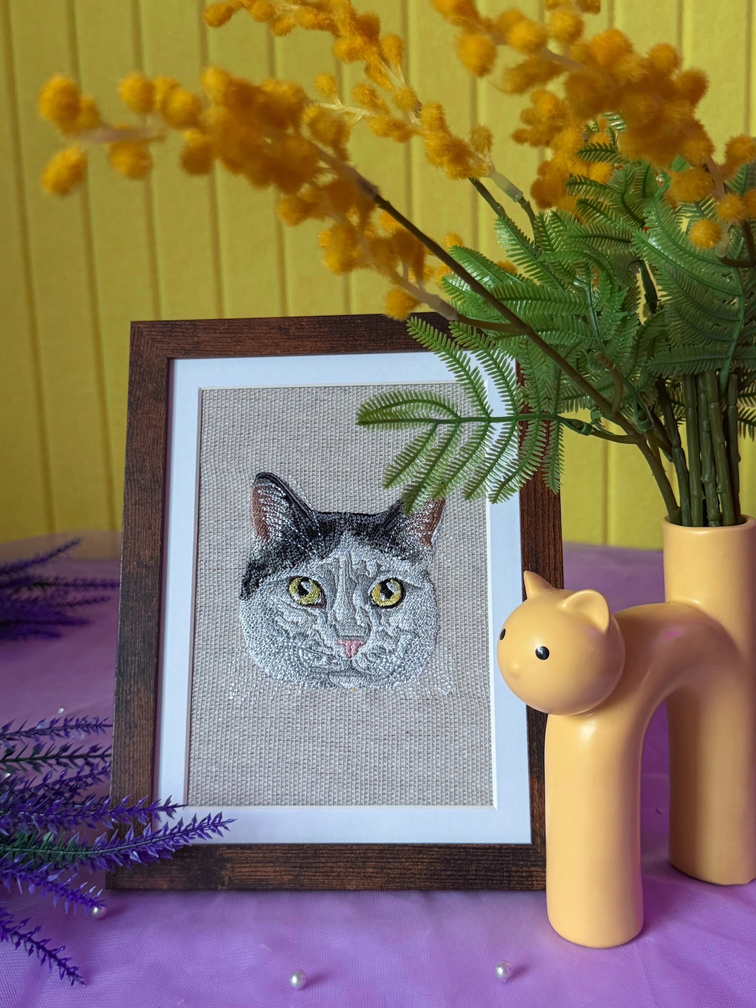 Embroidered Framed Photo