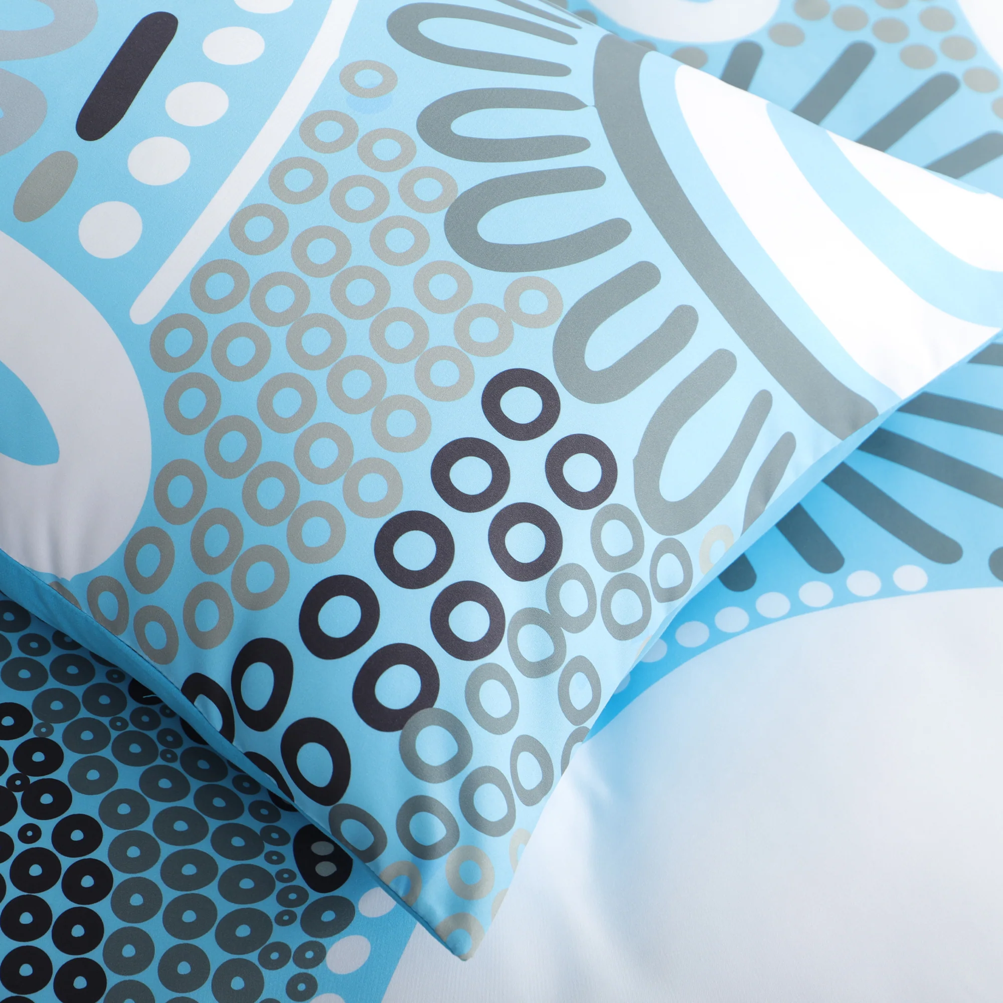 Quilt Cover Set- Waterways: Cool Water