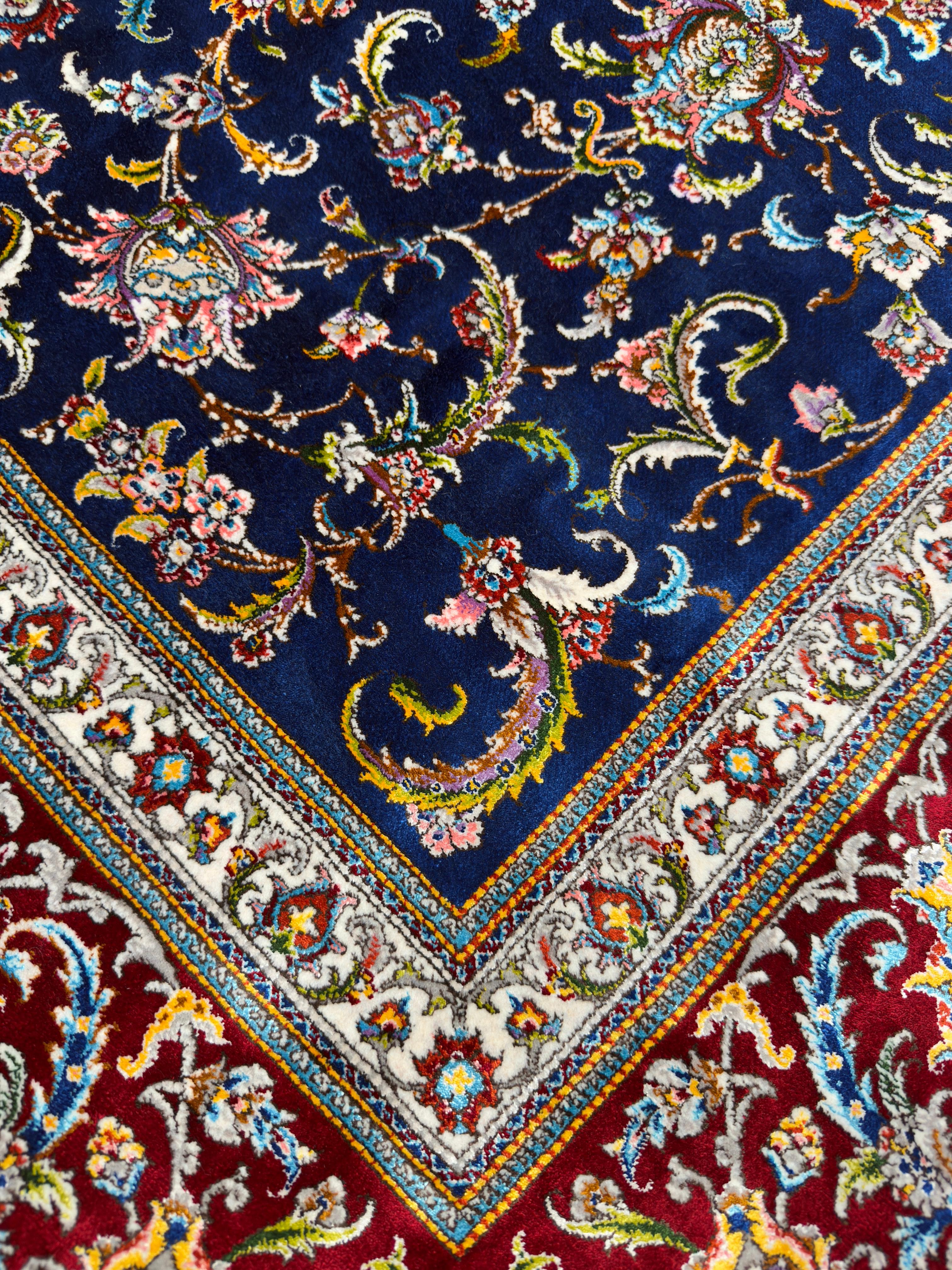 Fine Persian Wool & Silk Rug