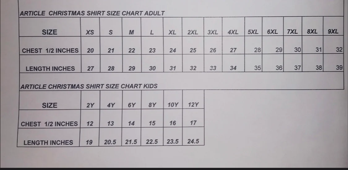 UGLY CHRISTMAS SHIRT- Kids 1 ONLY