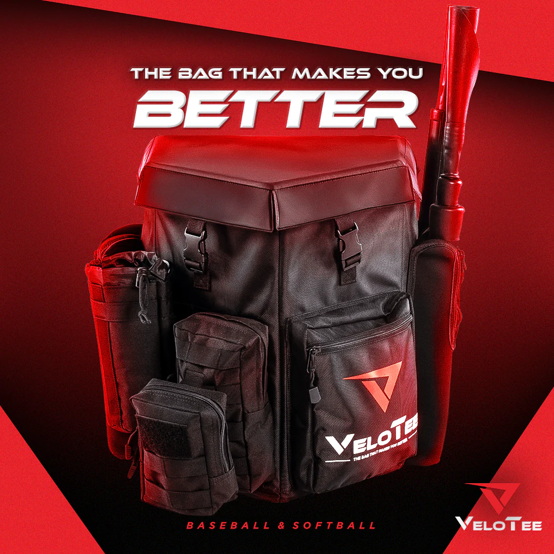 VeloTee 2.0 Baseball & Softball Bat Bag with Batting Tee