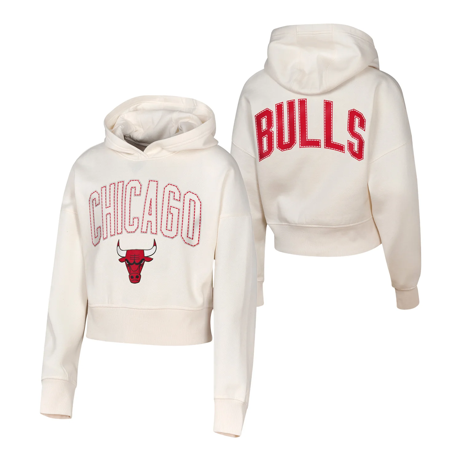 Girls Chicago Bulls Franchise Player Crop Hooded Sweatshirt