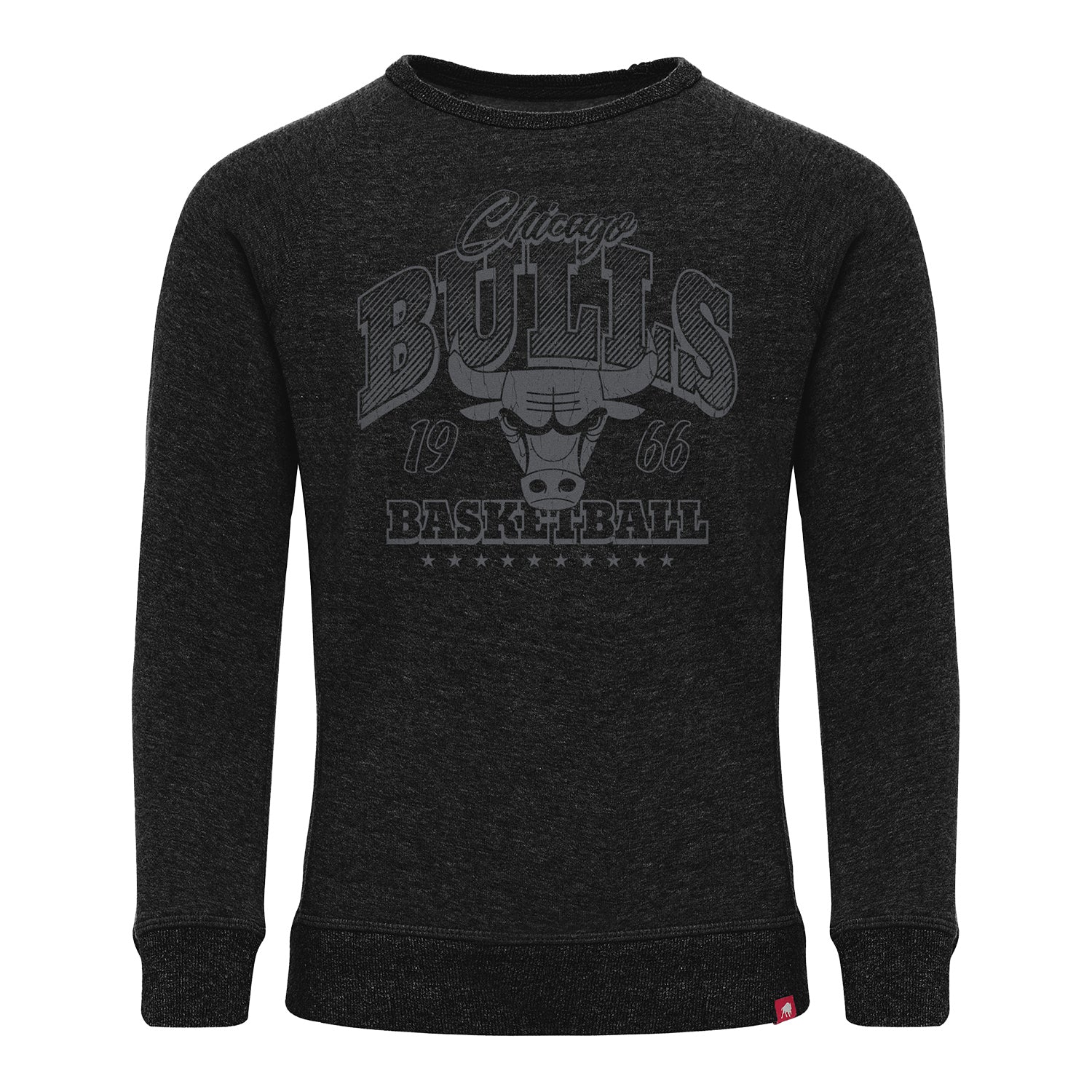 Chicago Bulls Sportiqe Heather Black Crewneck Sweatshirt