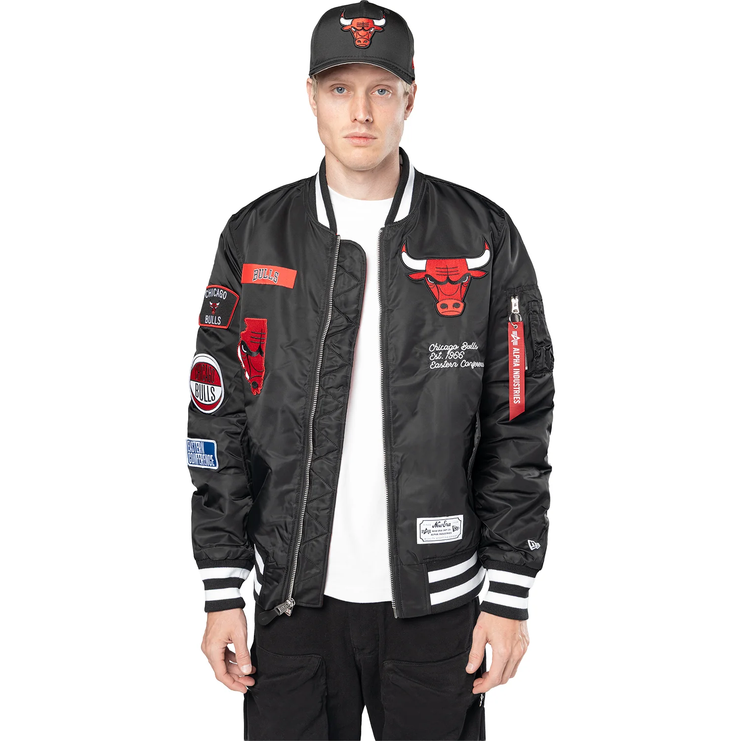 Chicago Bulls New Era Alpha Industries Patch Jacket