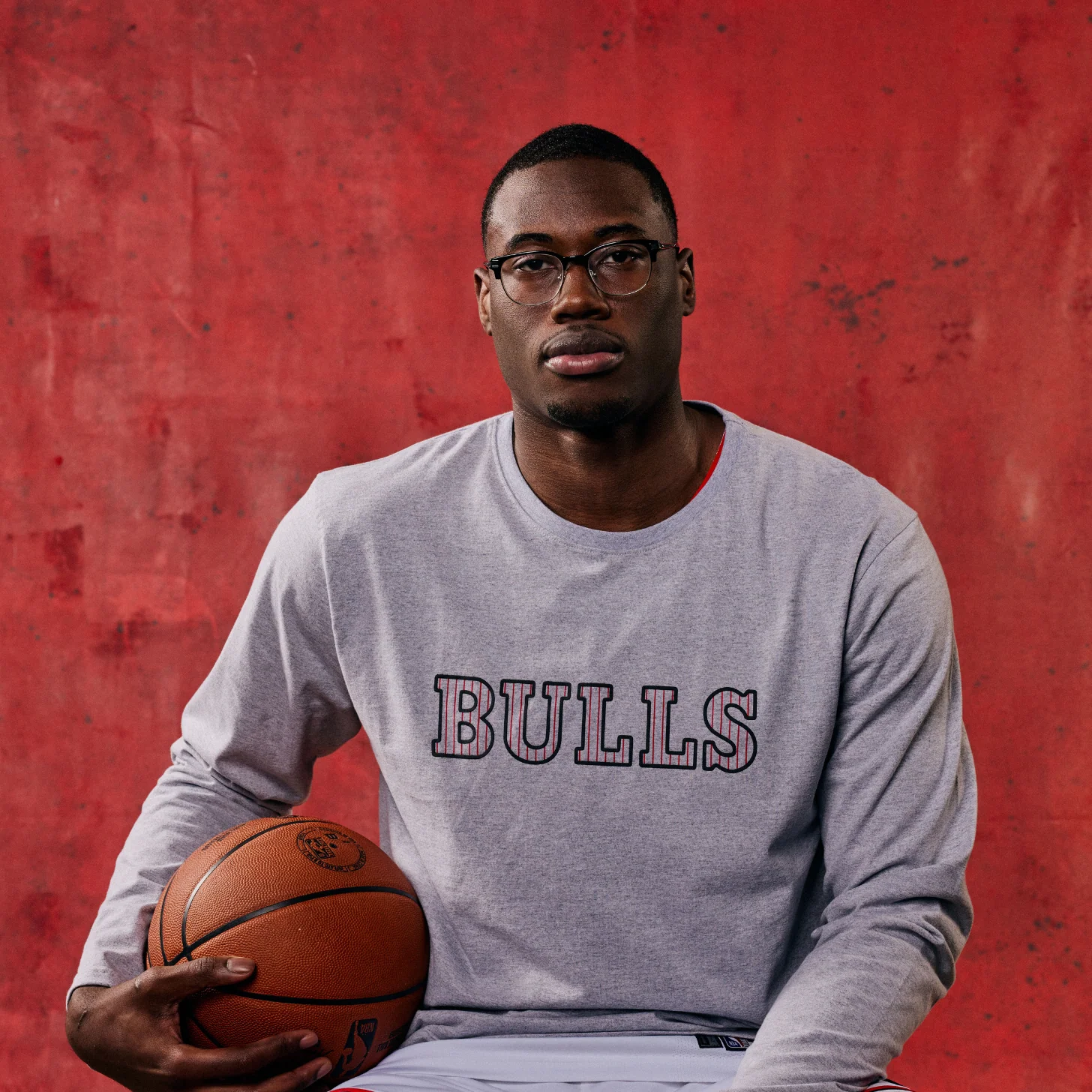 Chicago Bulls 1966 Statement Pinstripe Logo Long-Sleeve T-Shirt