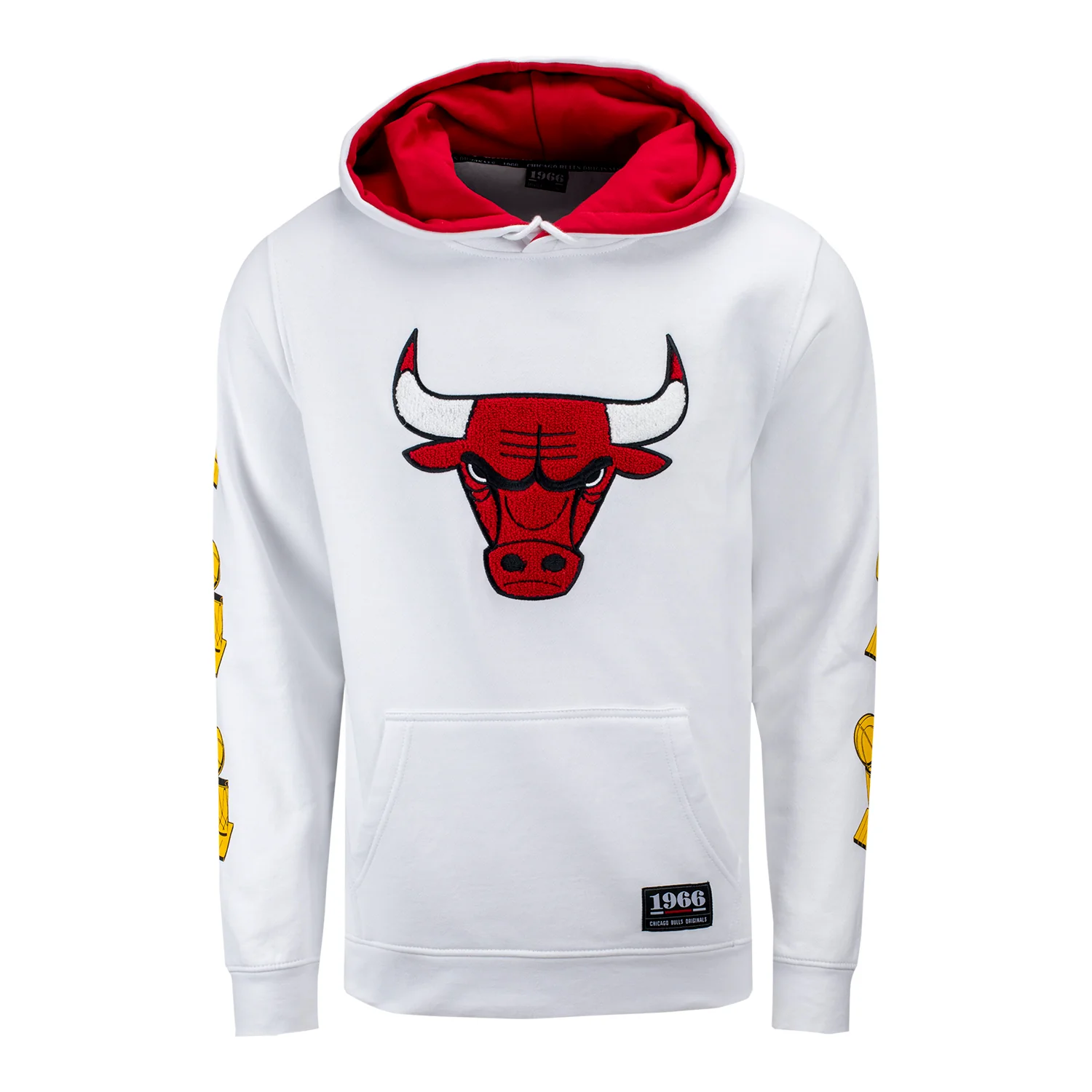Chicago Bulls 1966 6x White Hooded Sweatshirt
