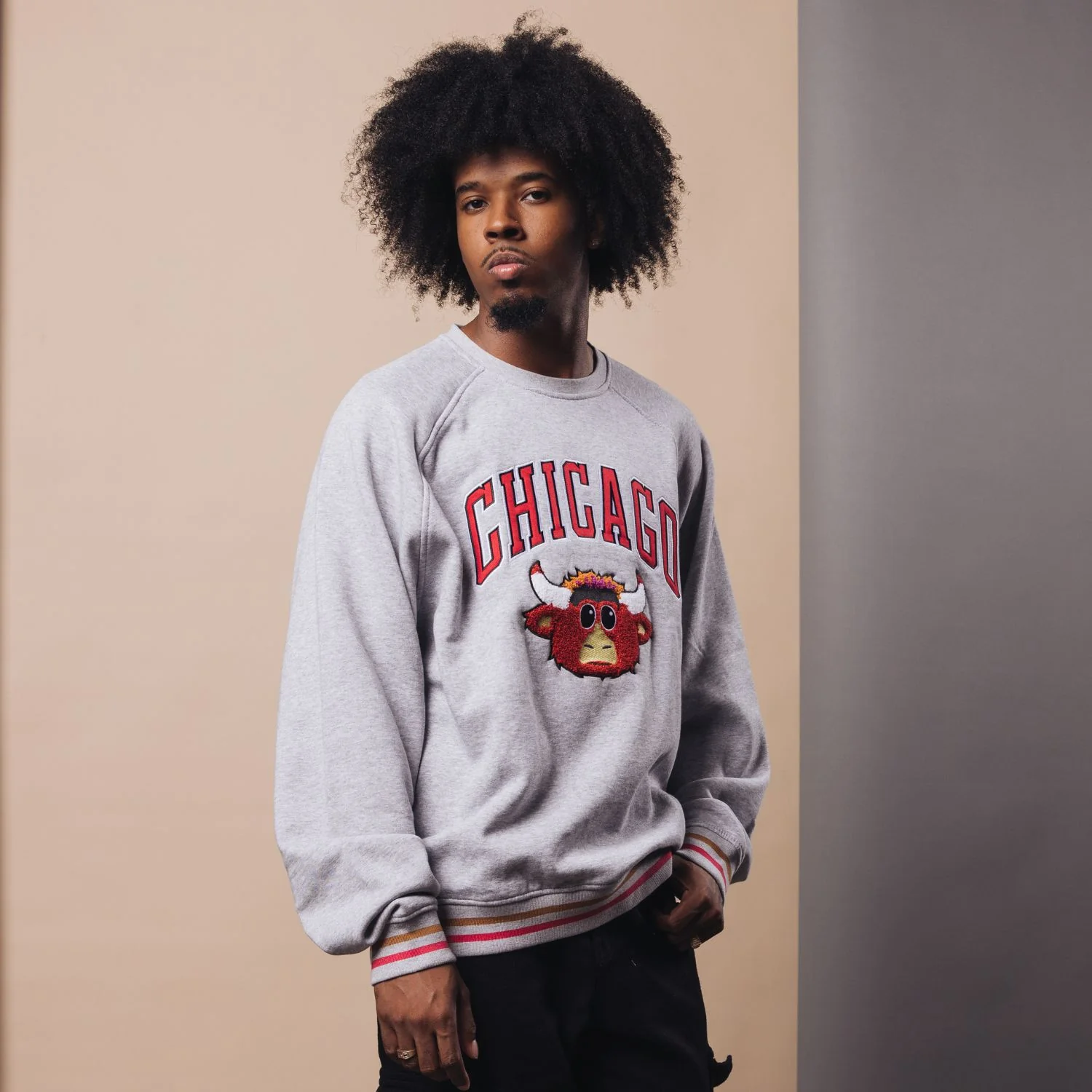 Chicago Bulls 1966 Benny Striped Crewneck