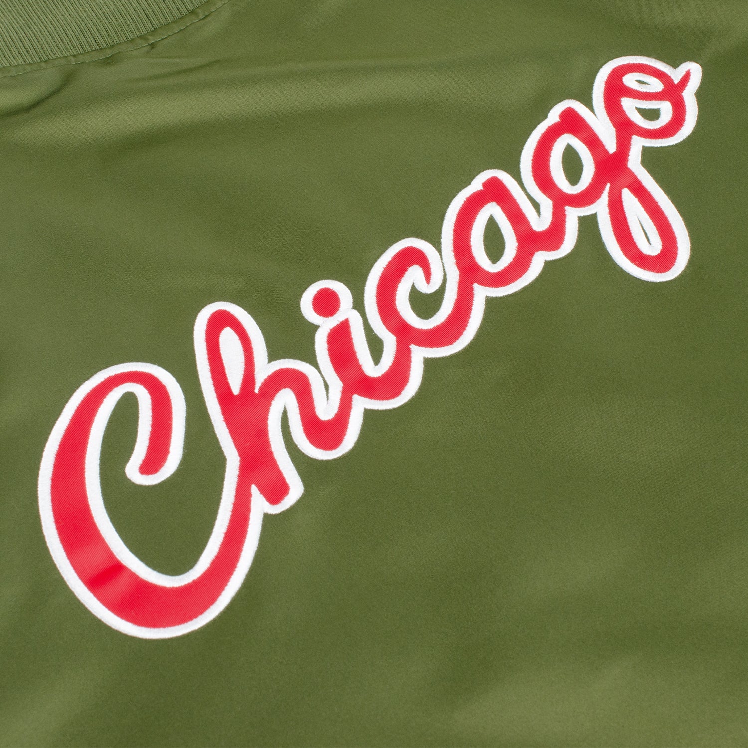 Chicago Bulls Mitchell & Ness Satin Bomber Jacket