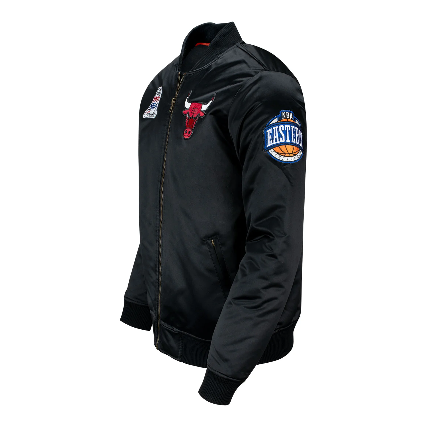 Chicago Bulls Mitchell & Ness Satin Bomber Jacket