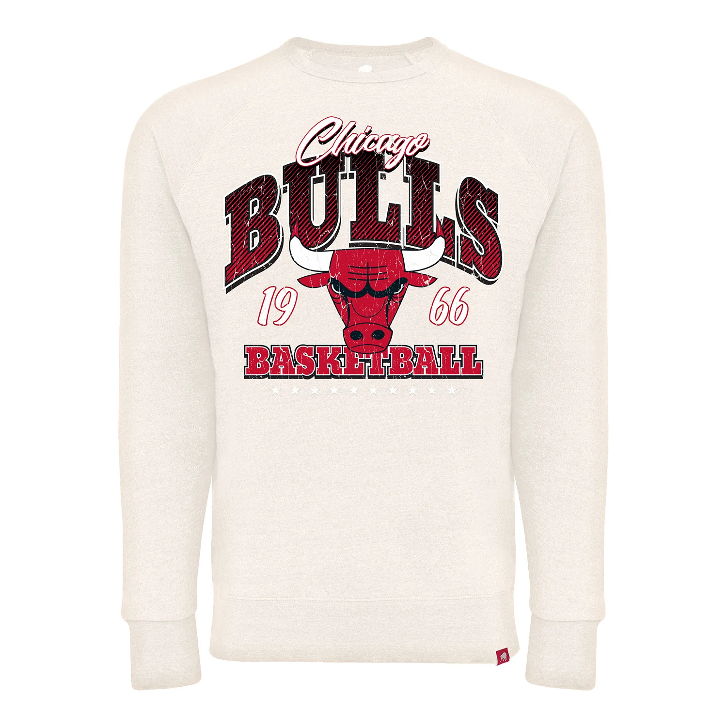 Chicago Bulls Sportiqe Harmon Bone Crewneck Sweatshirt