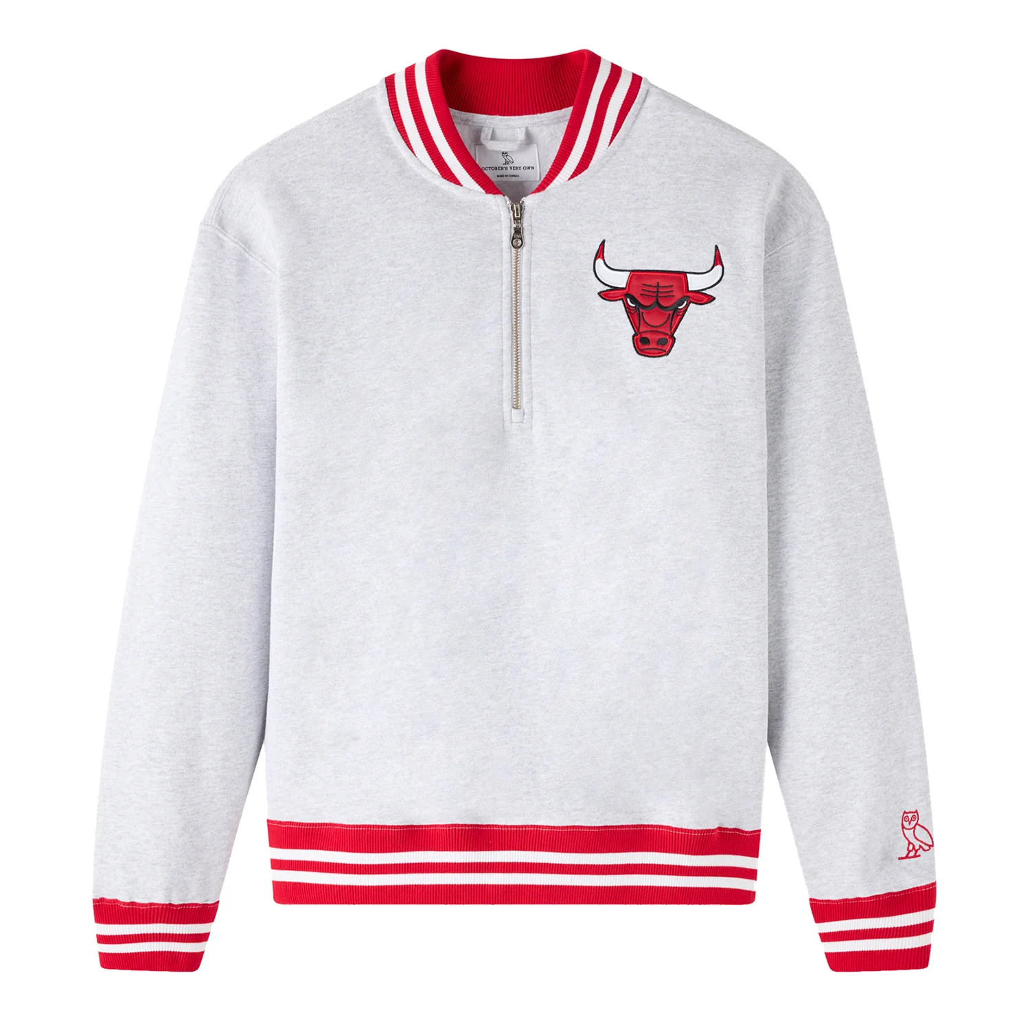 Chicago Bulls X OVO Varsity Quarter-Zip Sweatshirt