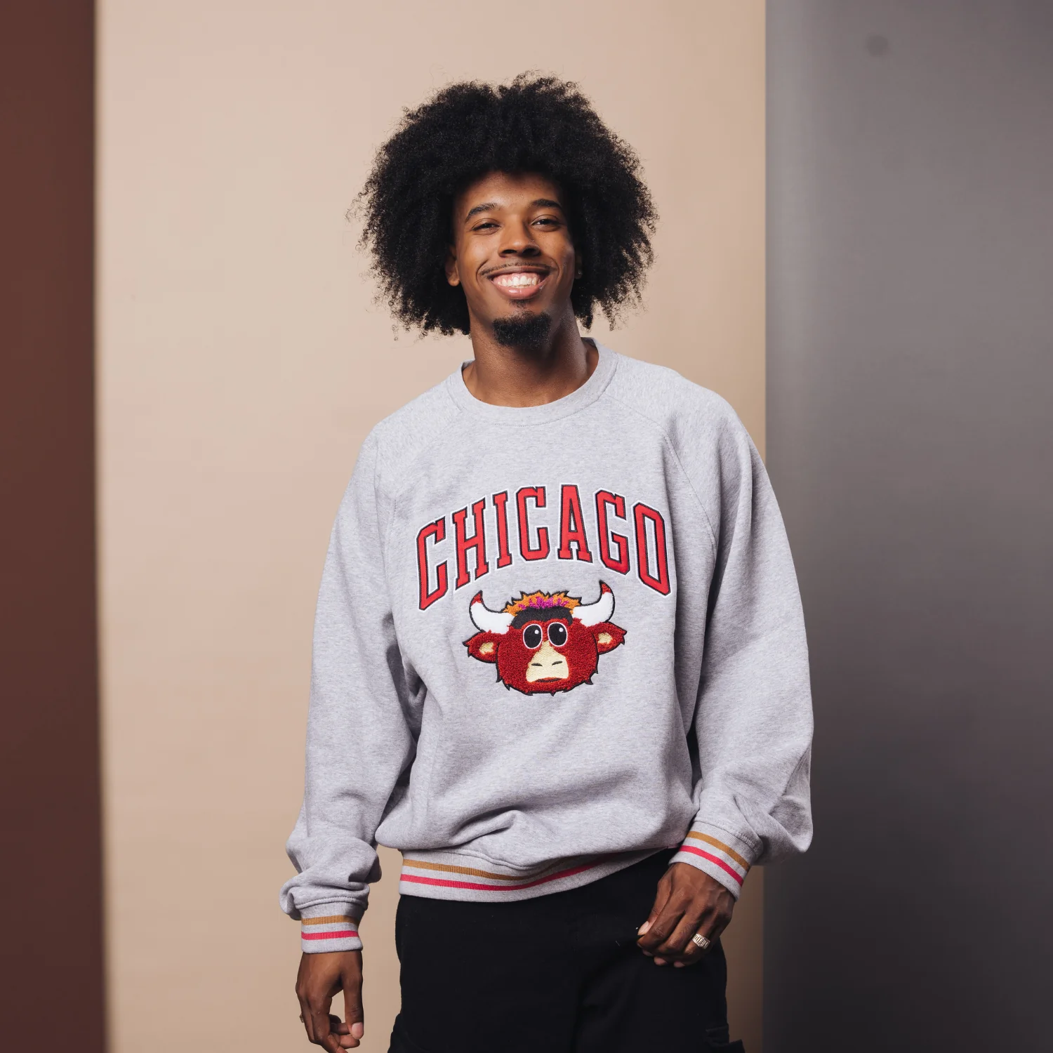 Chicago Bulls 1966 Benny Striped Crewneck