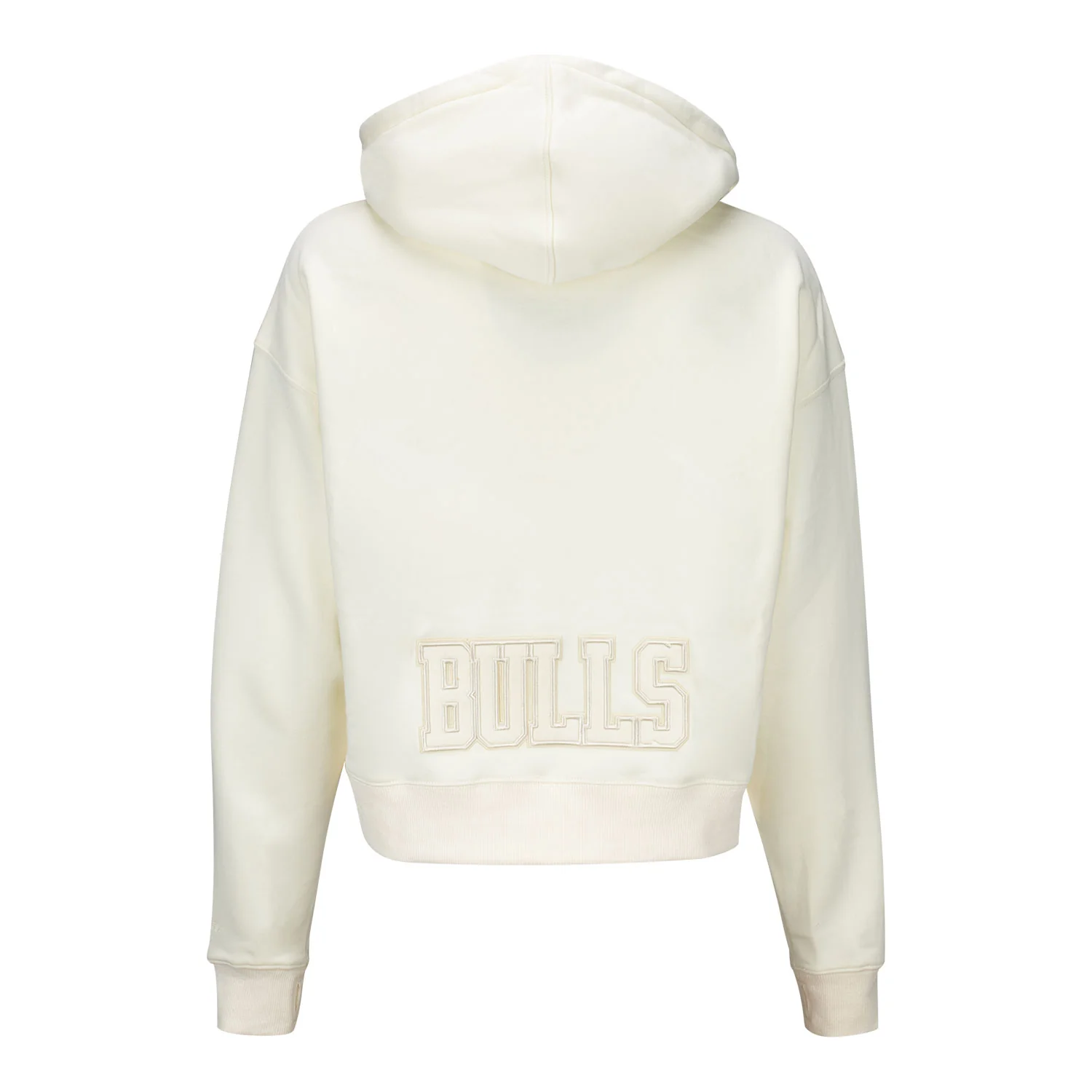 Ladies Chicago Bulls Pro Standard Neutral Cropped Hooded Sweatshirt