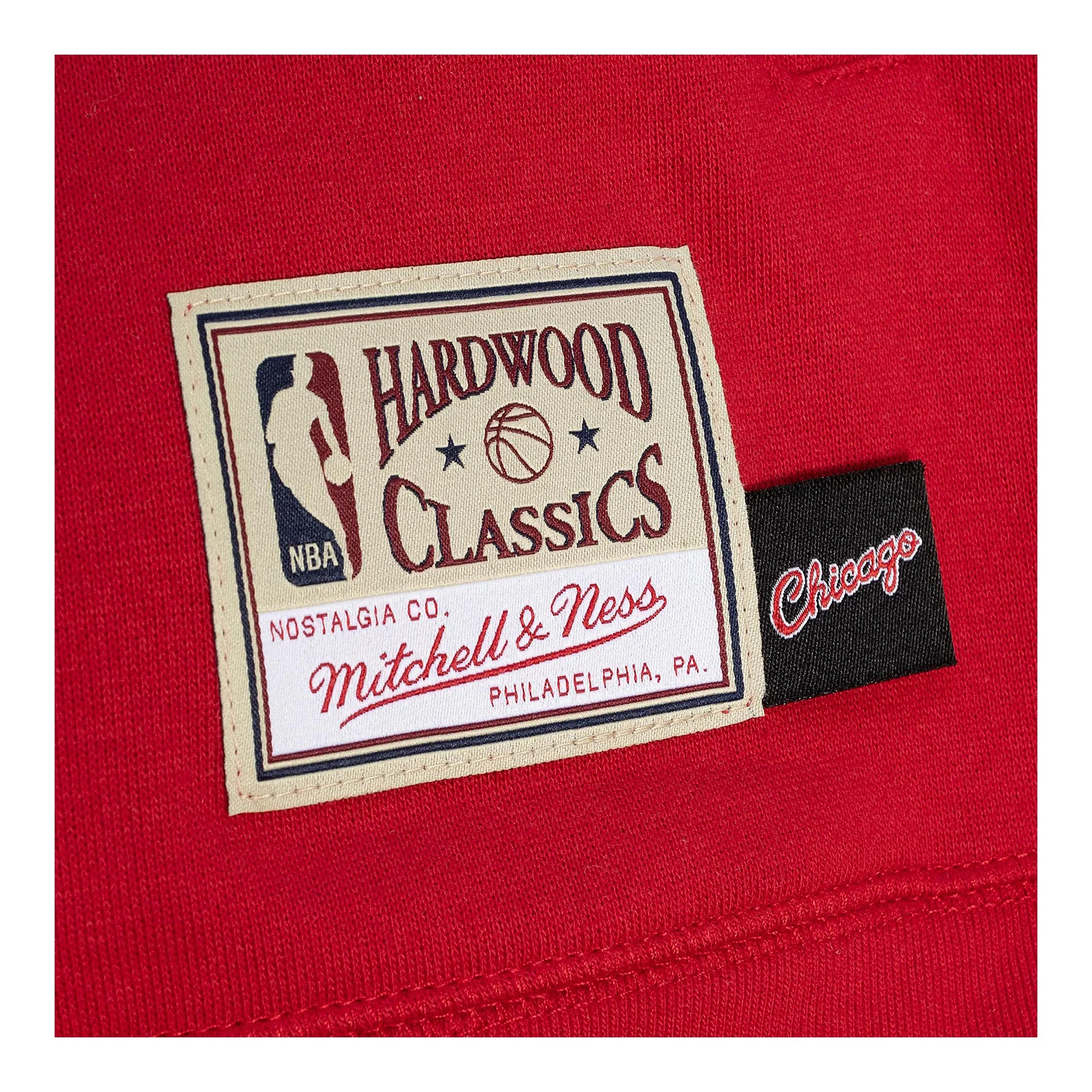 Ladies Chicago Bulls Mitchell & Ness Funnel Neck Hooded Sweatshirt