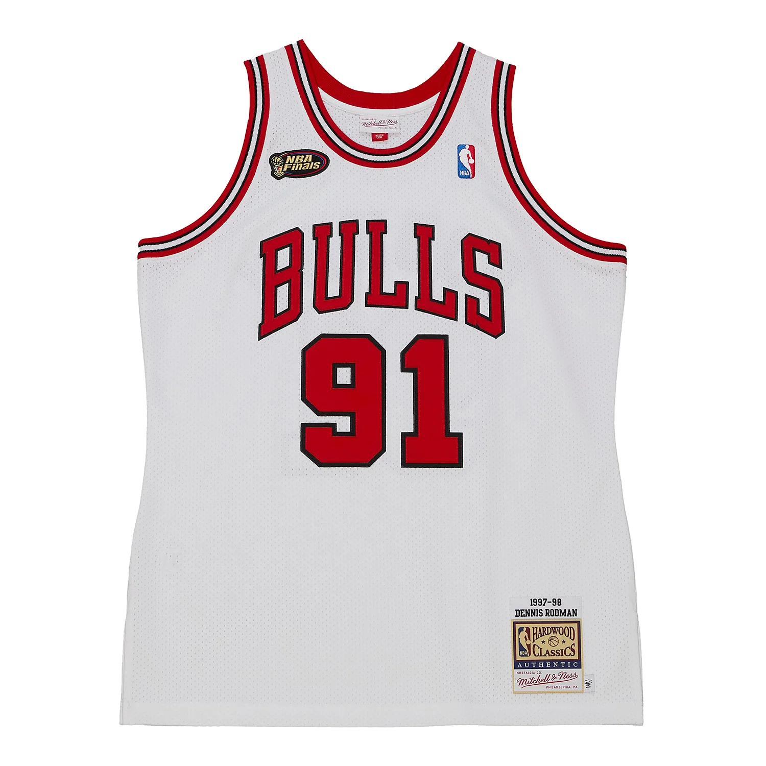 Chicago Bulls Authentic Mitchell & Ness Dennis Rodman 1997 Home Finals Jersey