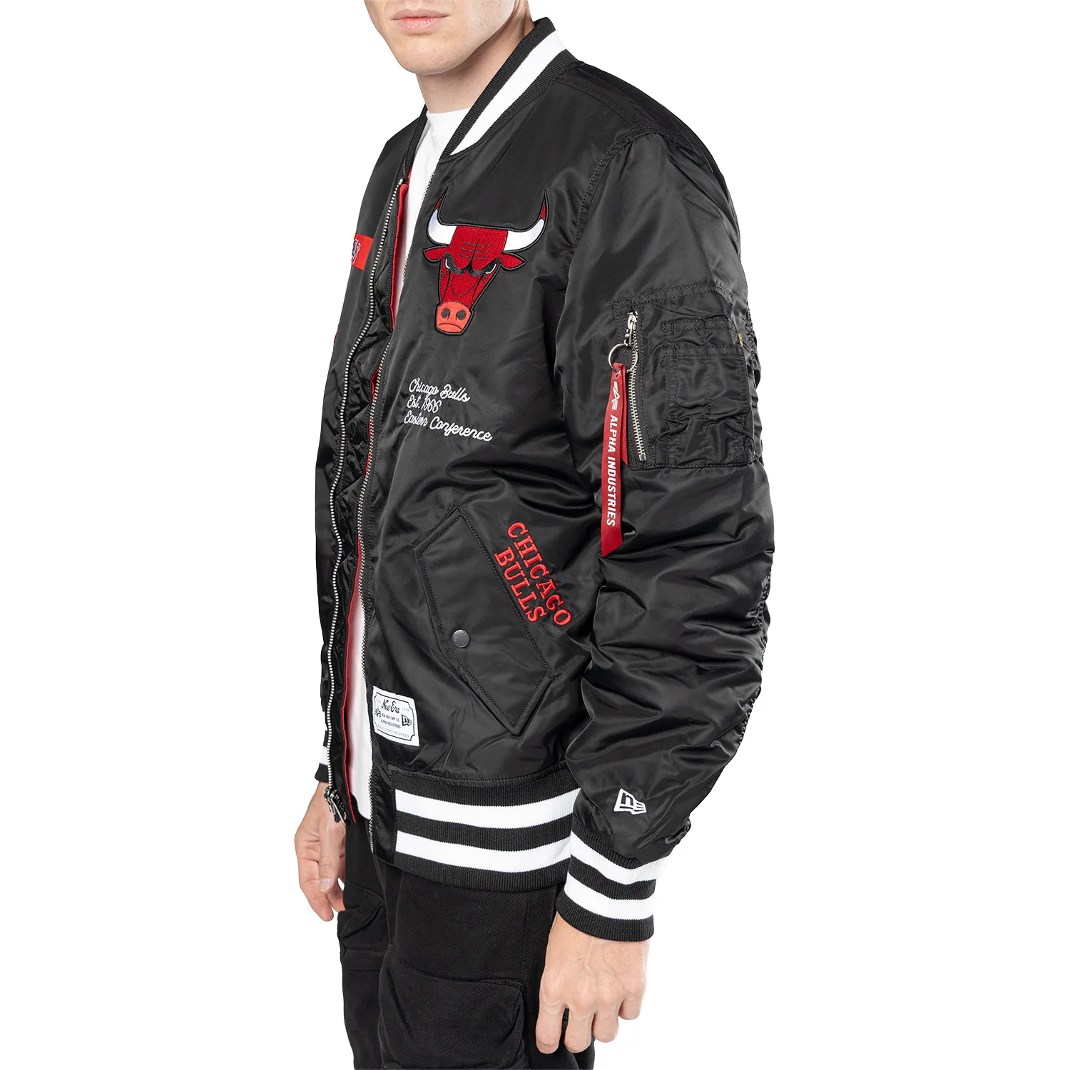 Chicago Bulls New Era Alpha Industries Patch Jacket