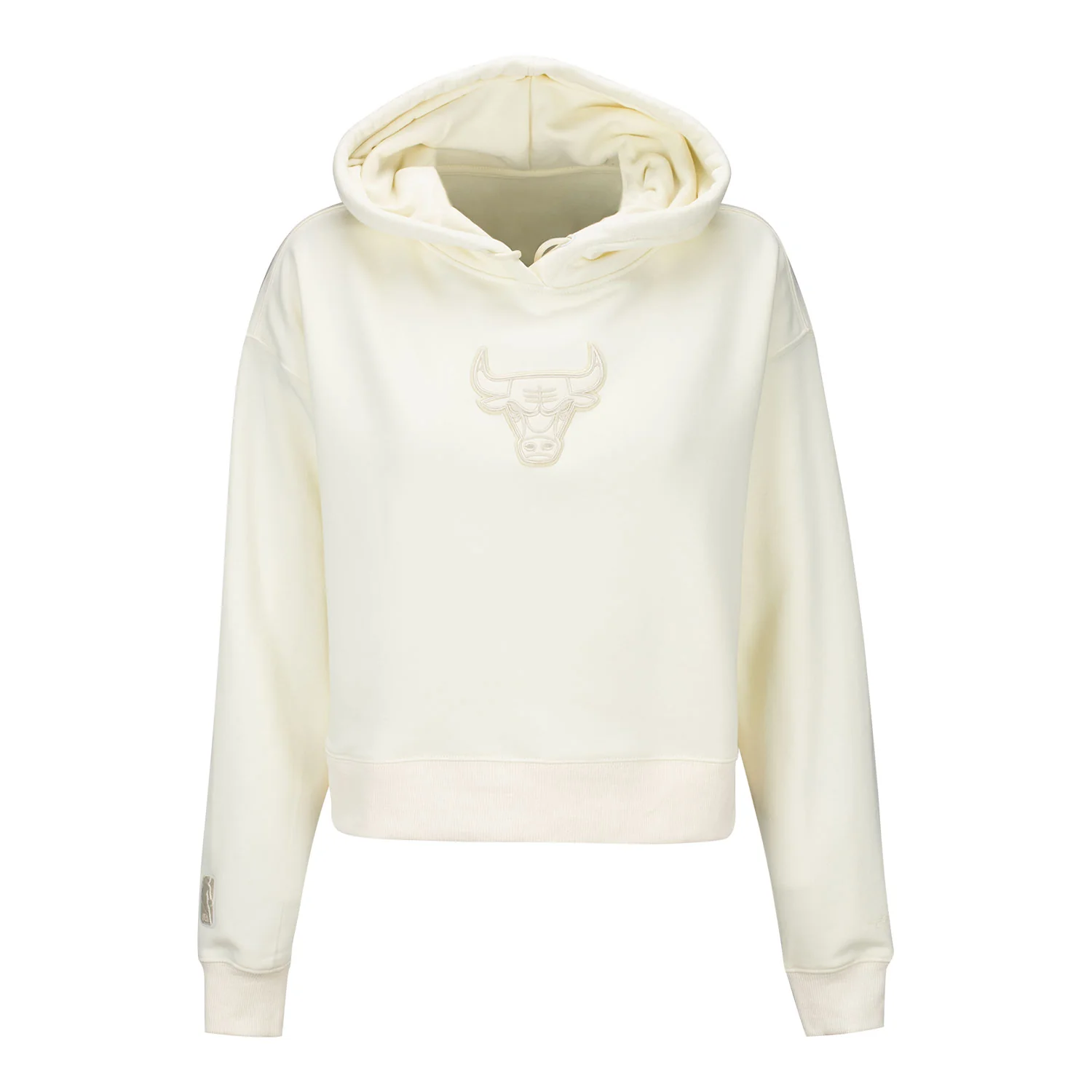 Ladies Chicago Bulls Pro Standard Neutral Cropped Hooded Sweatshirt
