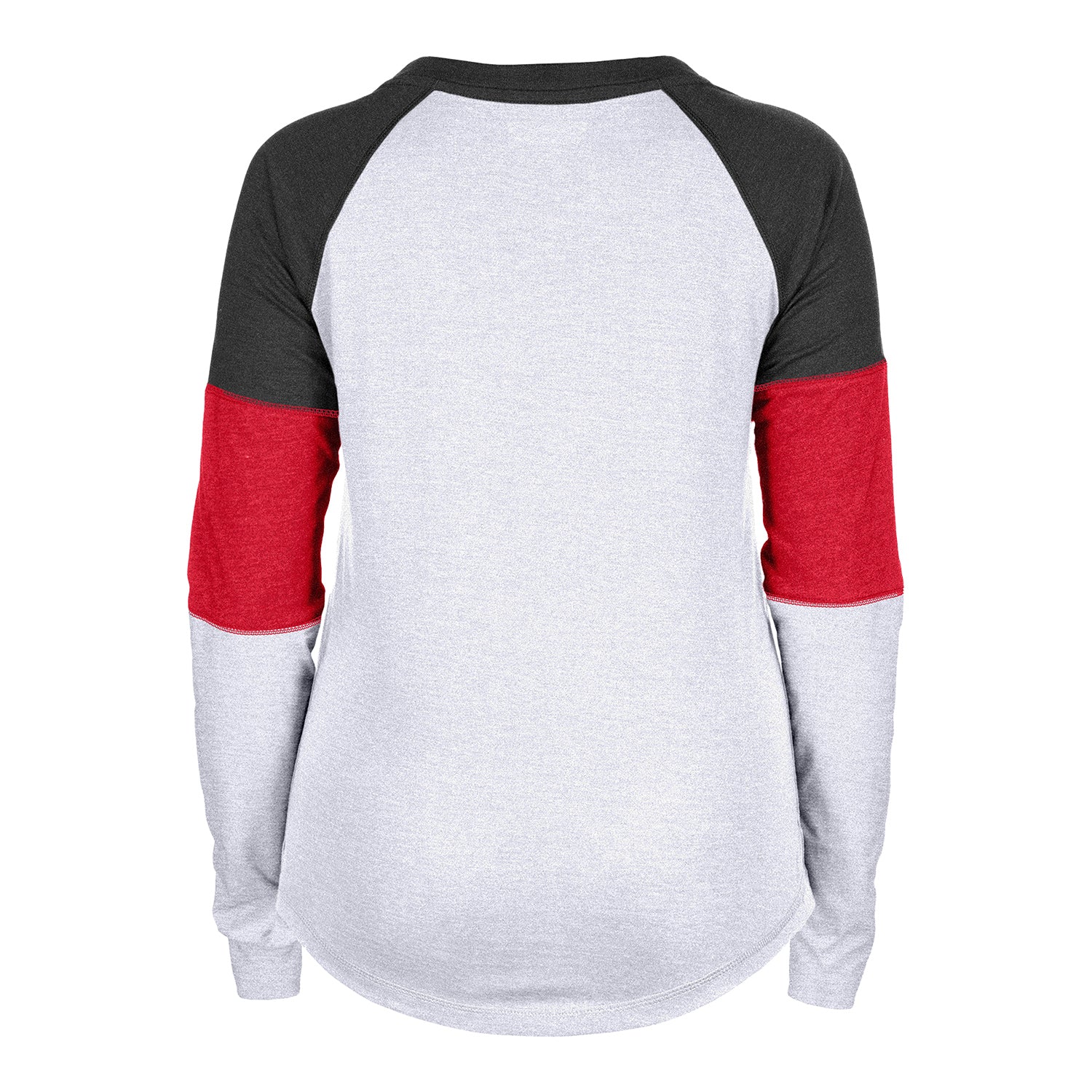 Ladies Chicago Bulls New Era Throwback Raglan Long Sleeve T-Shirt
