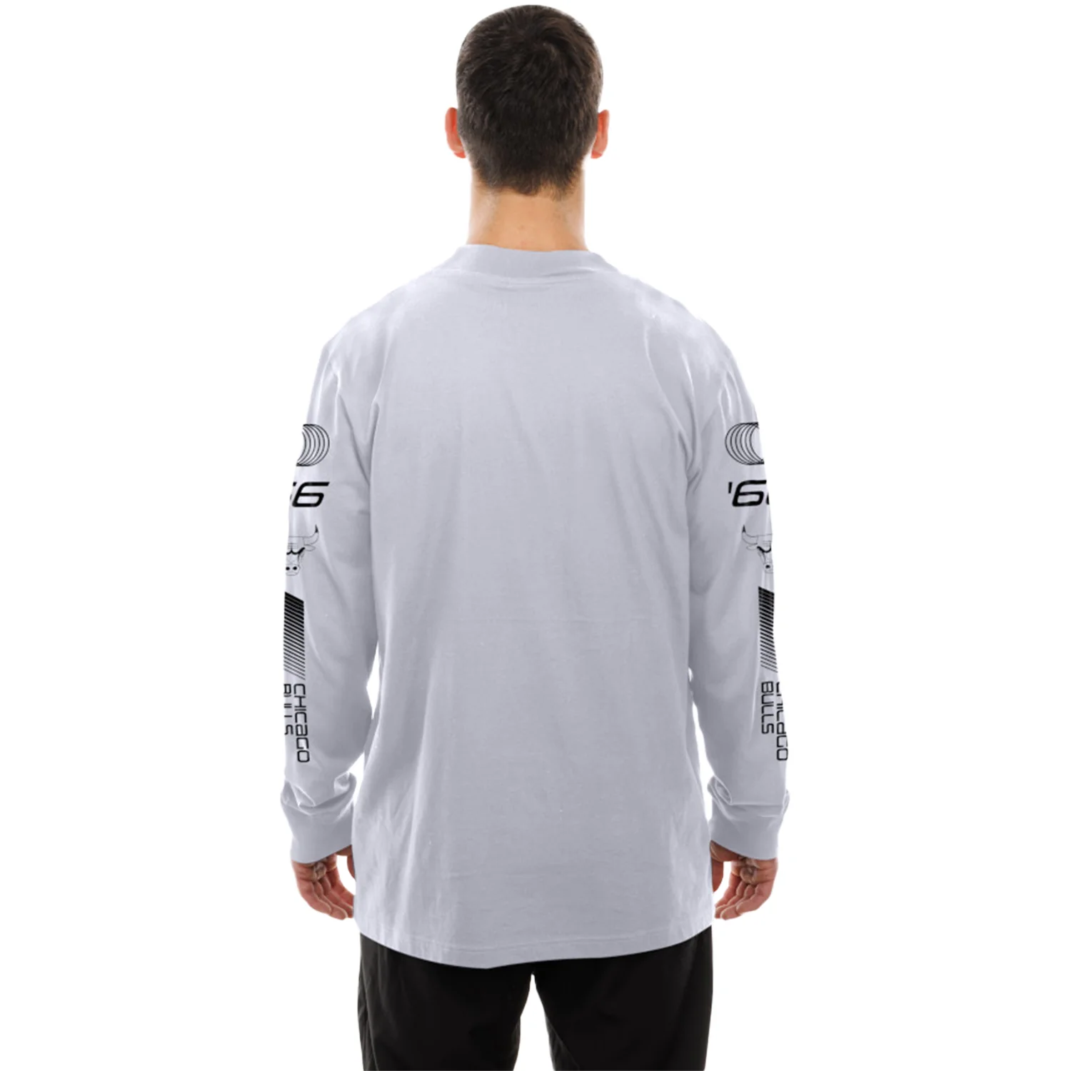 Chicago Bulls New Era Racing White Long Sleeve T-Shirt